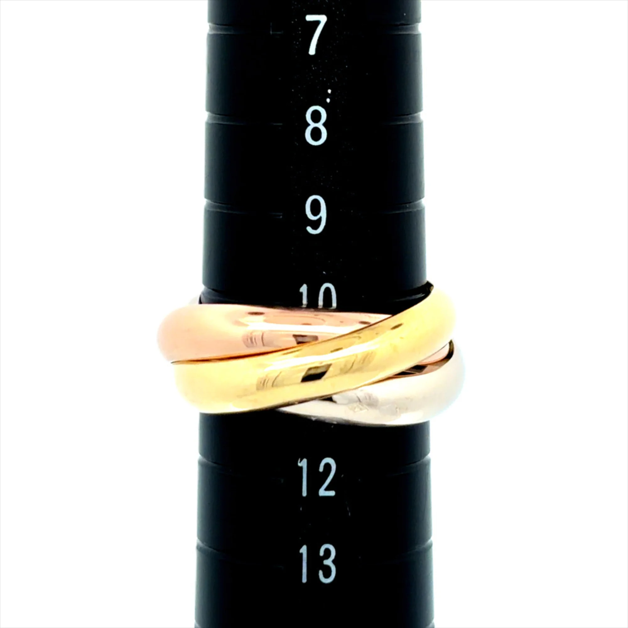 Vendome Louis Cartier Band Ring 18K Tricolor Gold - Image 7
