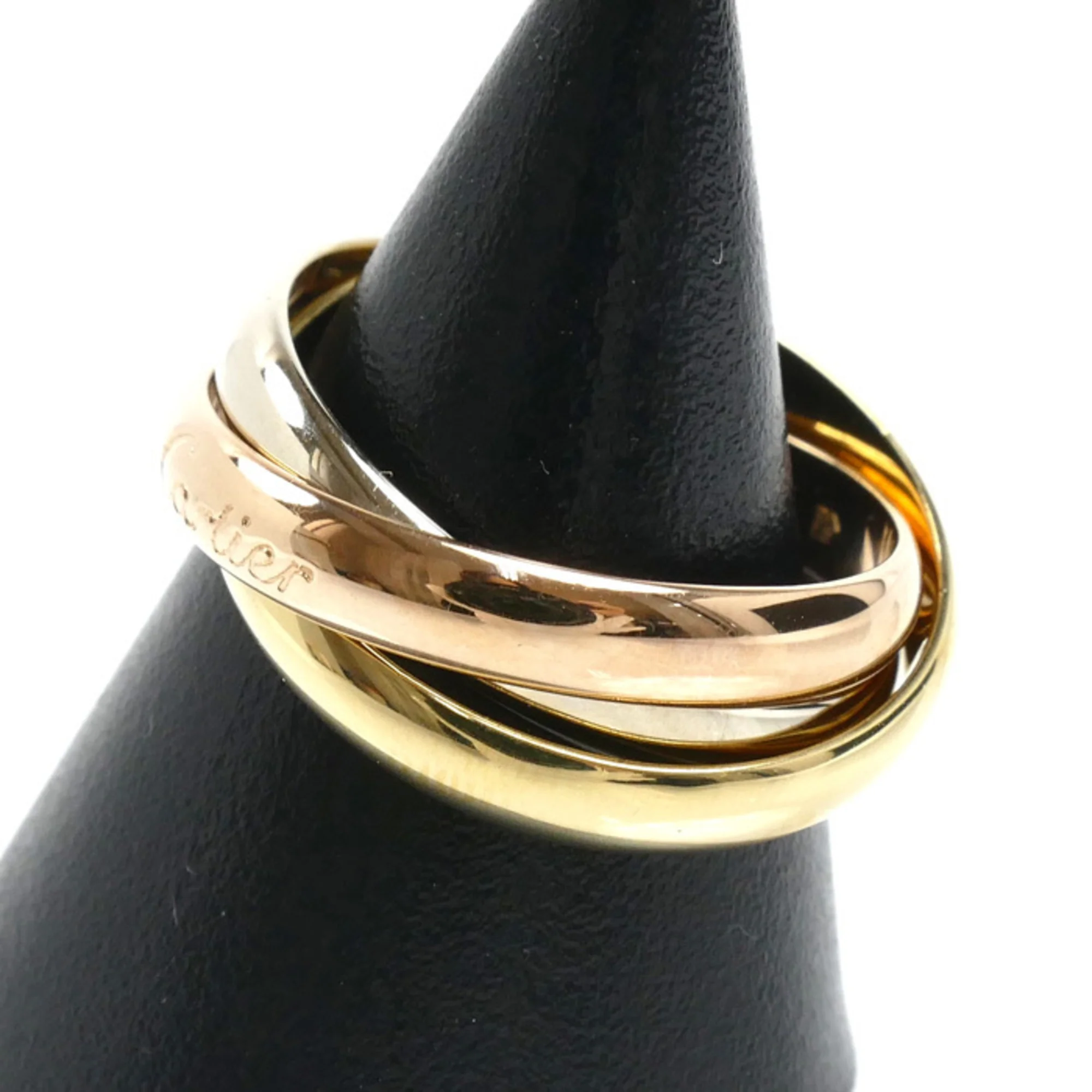 Vendome Louis Cartier Band Ring 18K Tricolor Gold - Image 2