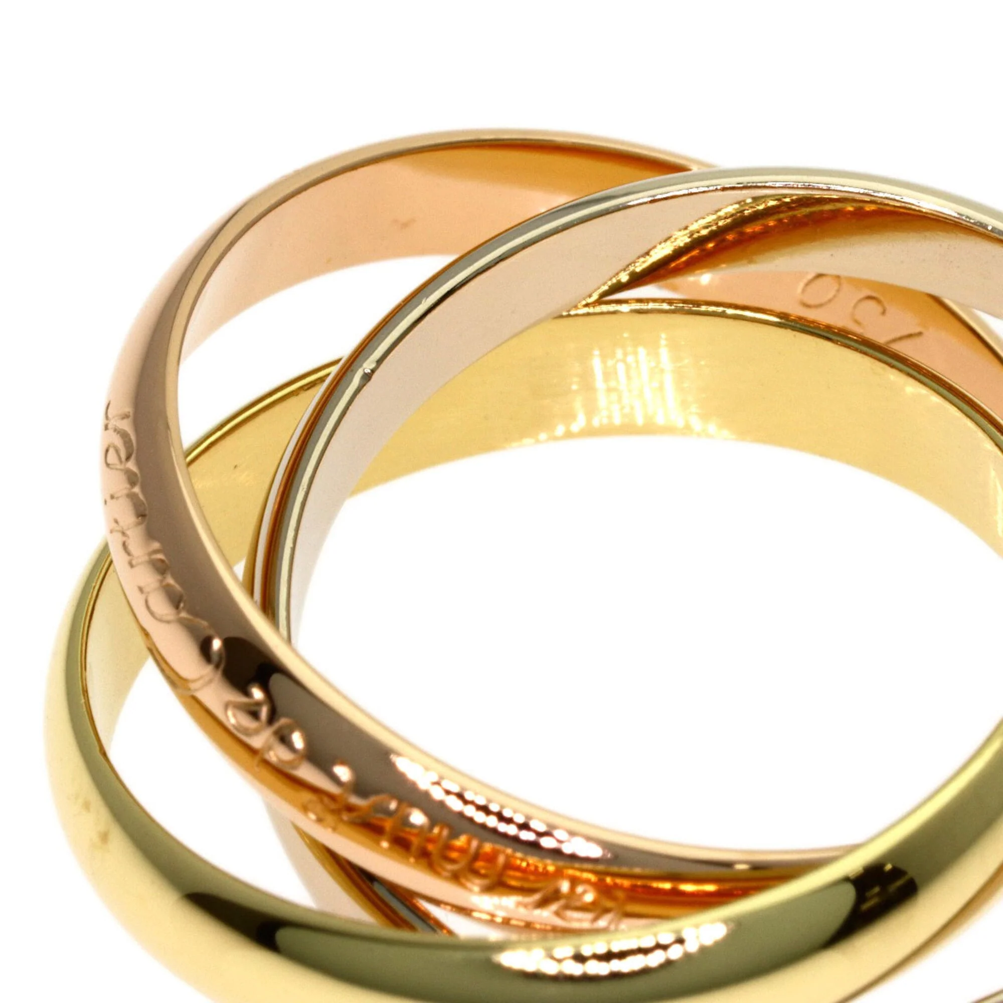 Vendome Louis Cartier Band Ring 18K Tricolor Gold - Image 6