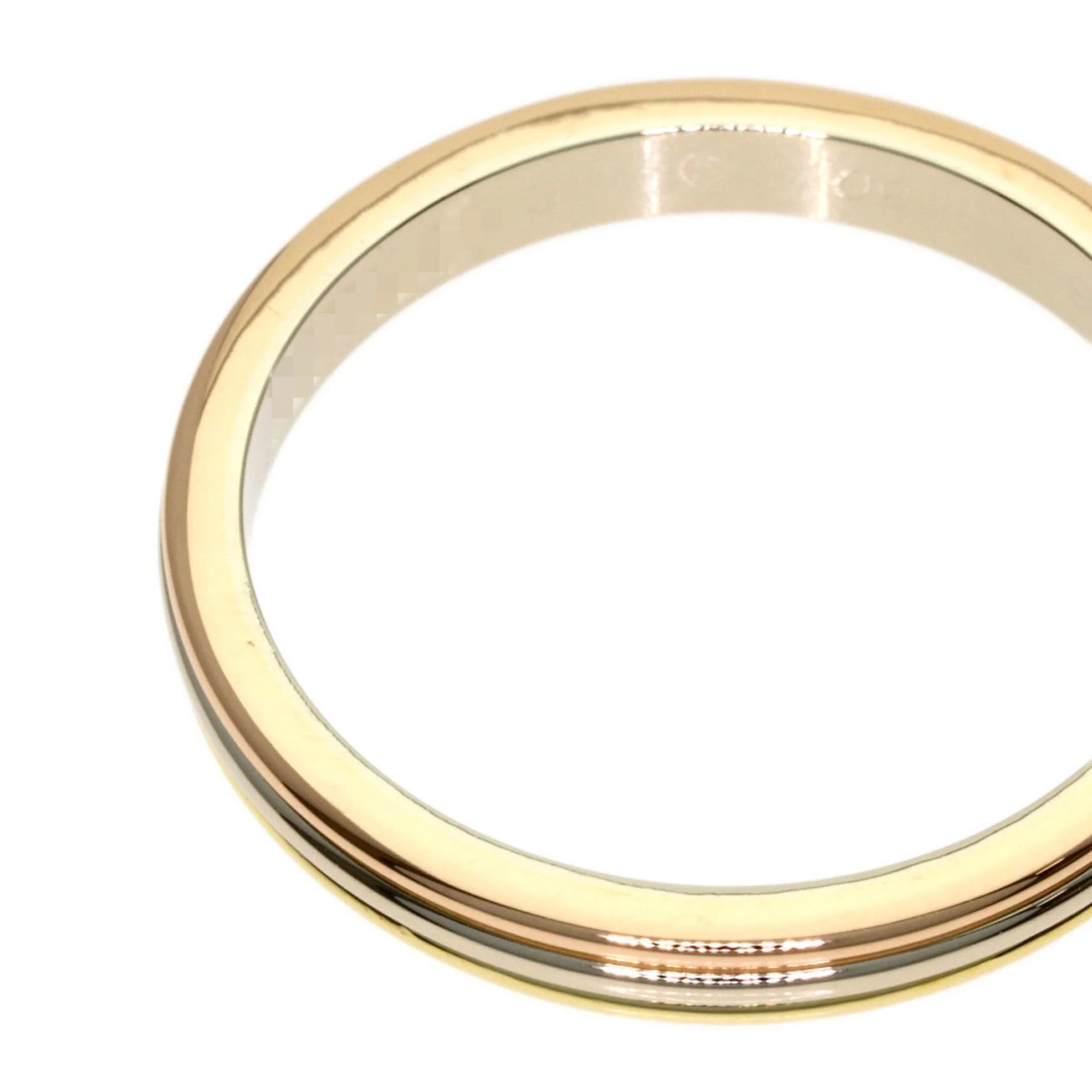 Vendome Louis Cartier Band Ring 18K Tricolor Gold - Image 9