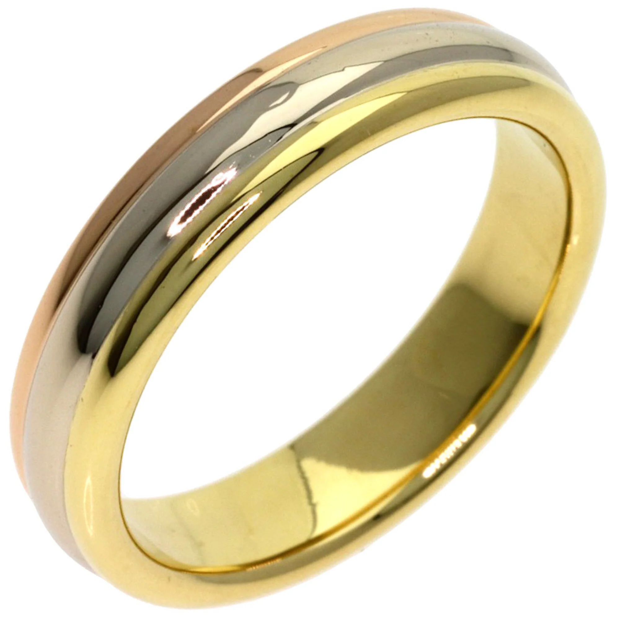 Vendome Louis Cartier Band Ring 18K Tricolor Gold - Image 2