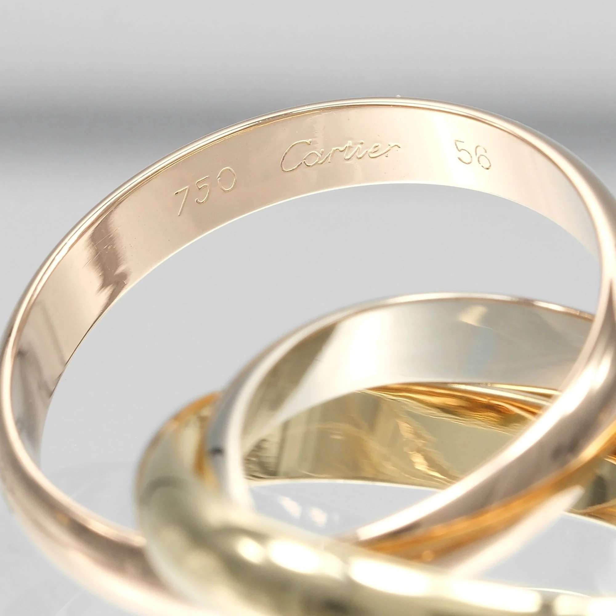 Vendome Louis Cartier Band Ring 18K Tricolor Gold - Image 4
