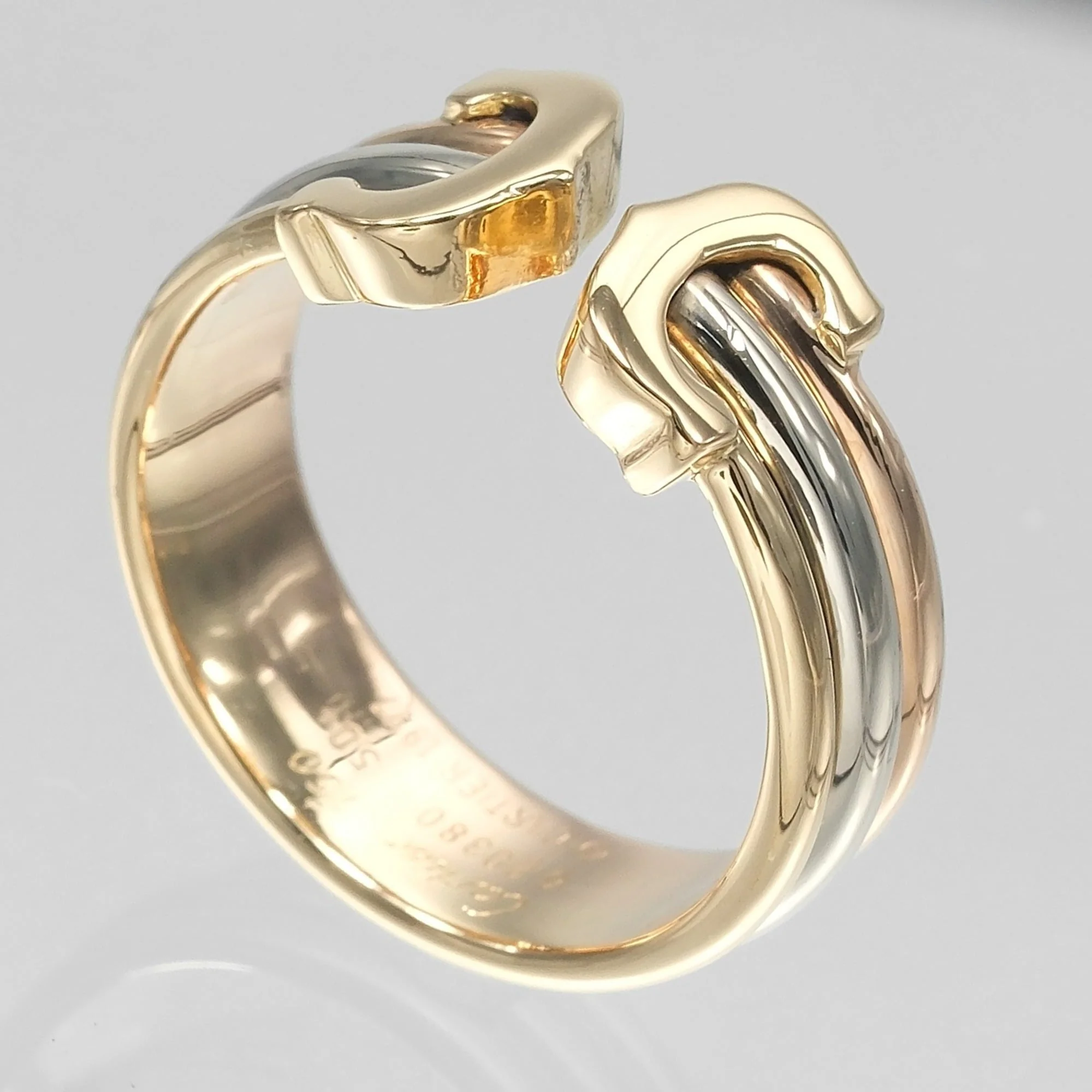 Vendome Louis Cartier Band Ring 18K Tricolor Gold - Image 3