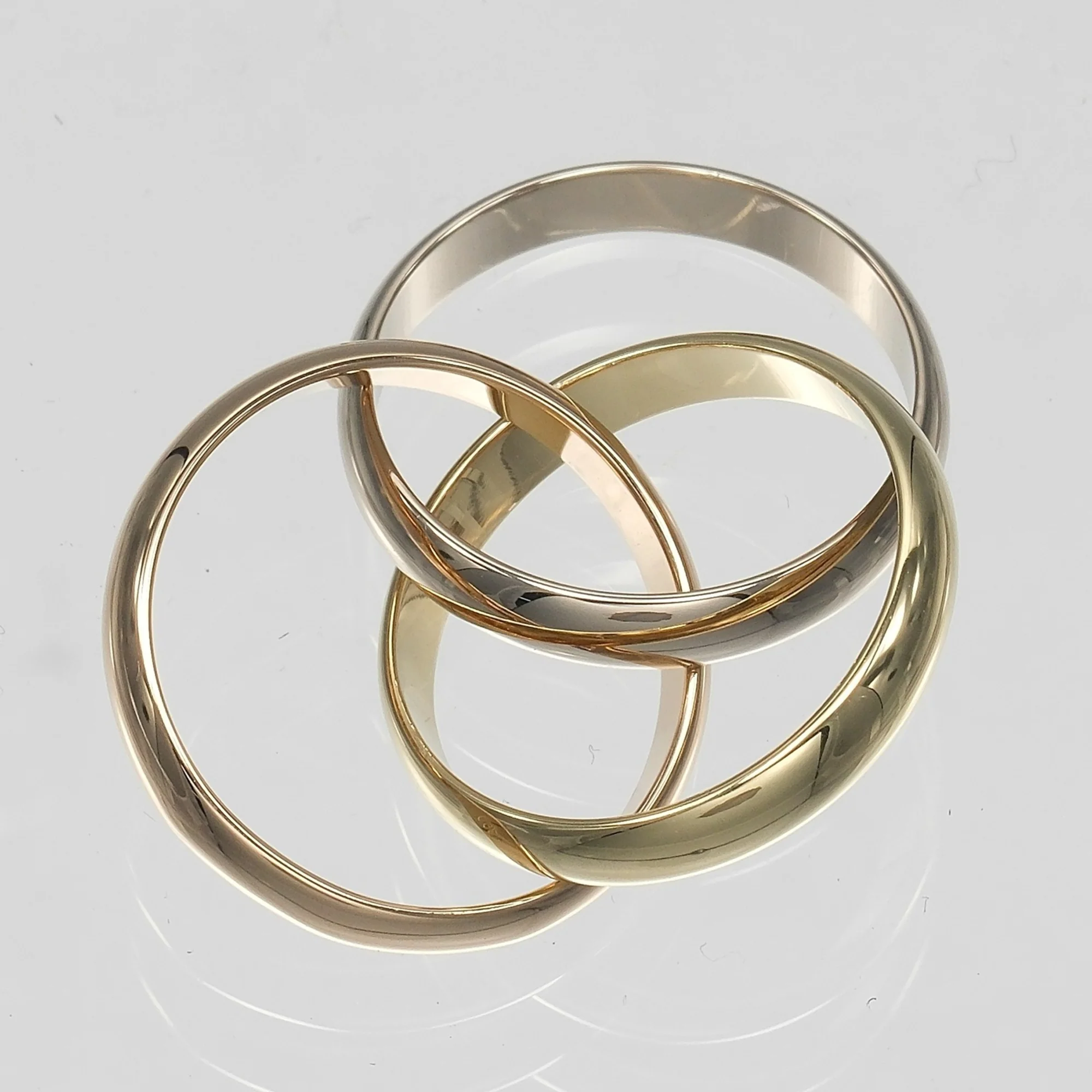 Vendome Louis Cartier Band Ring 18K Tricolor Gold - Image 7