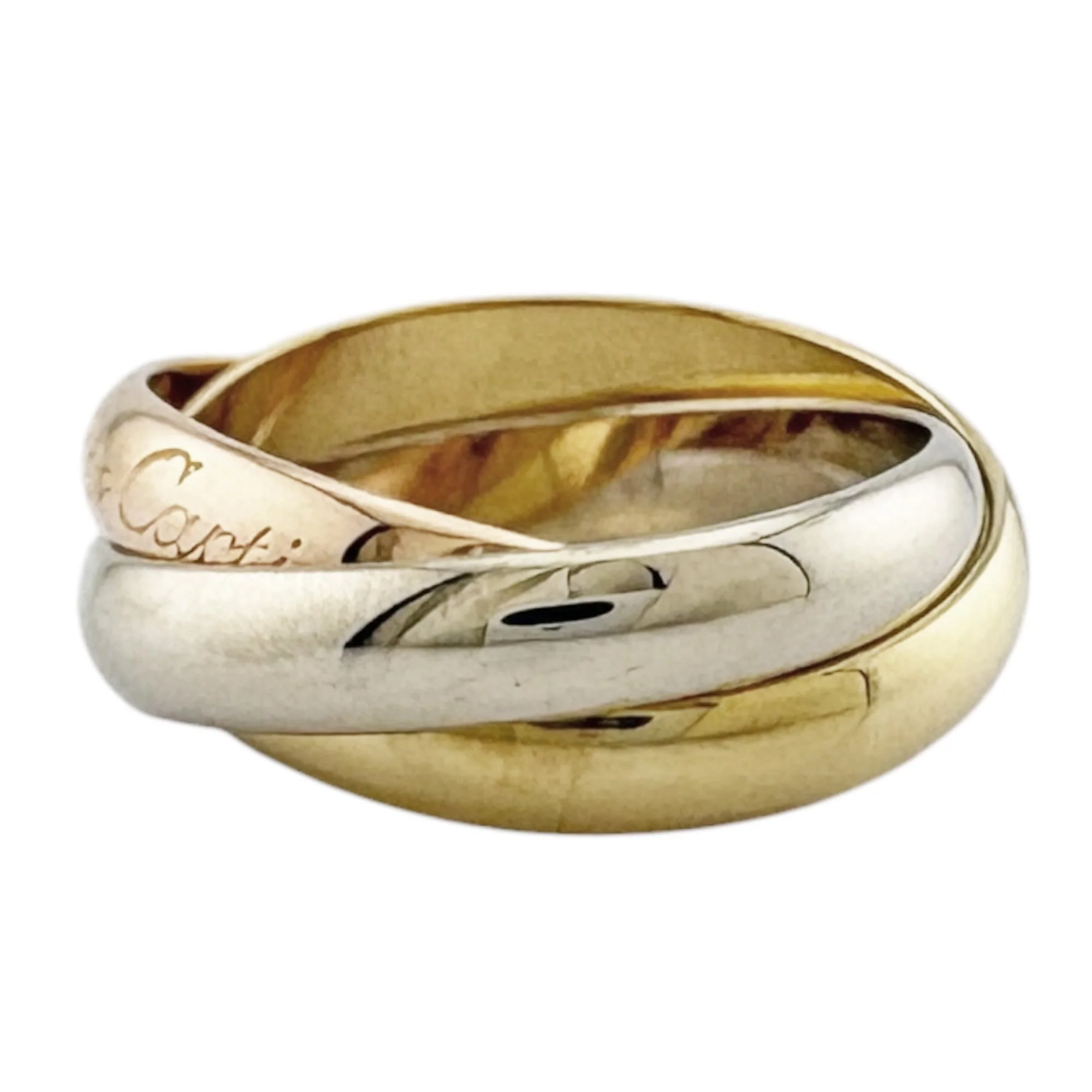Vendome Louis Cartier Band Ring 18K Tricolor Gold - Image 3