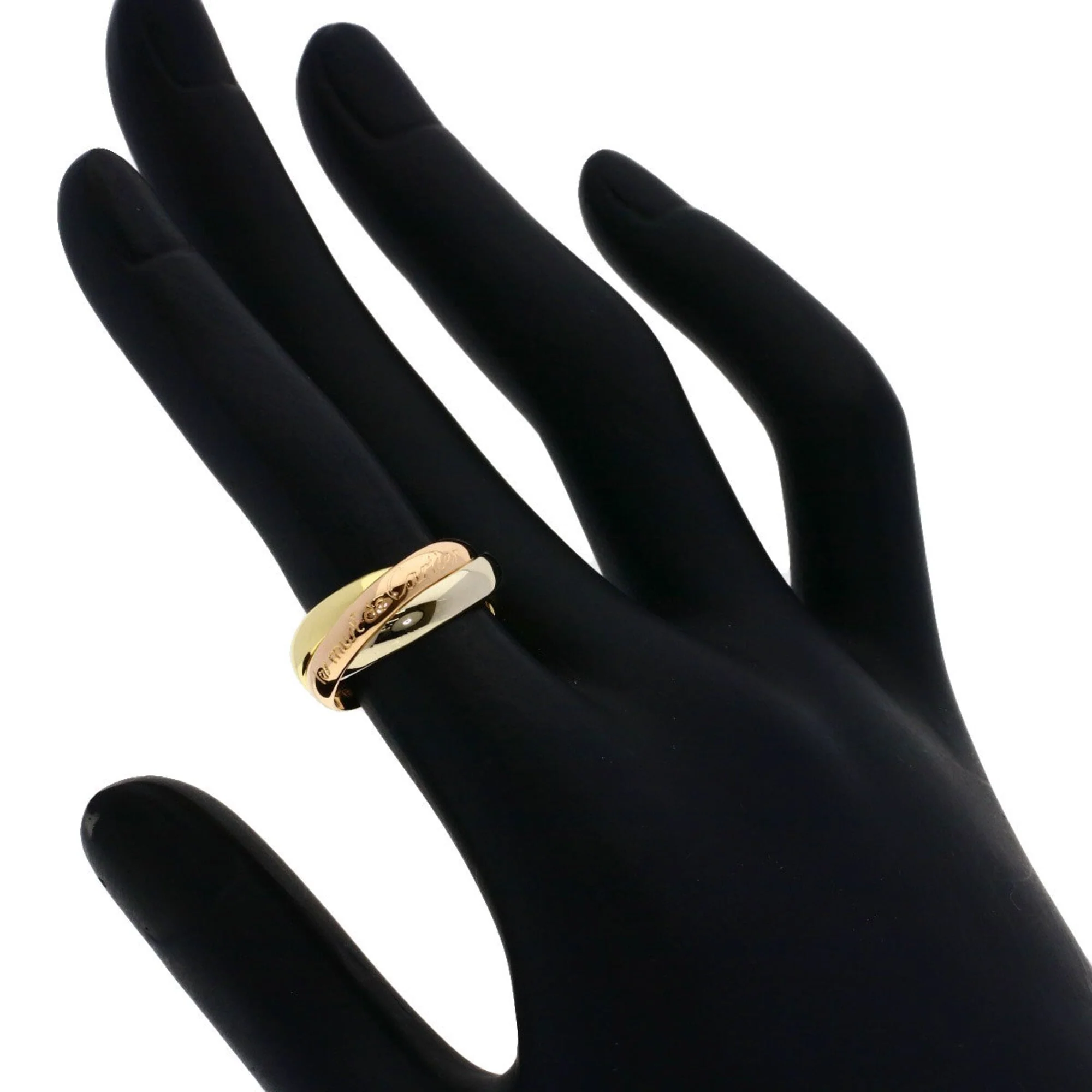 Vendome Louis Cartier Band Ring 18K Tricolor Gold - Image 4