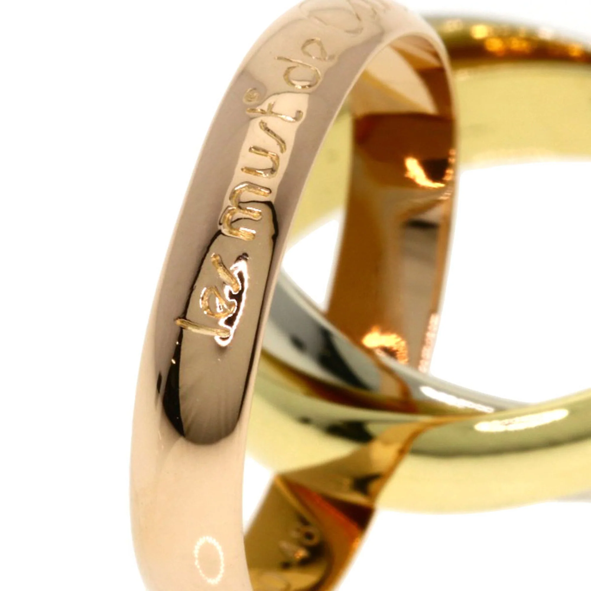 Vendome Louis Cartier Band Ring 18K Tricolor Gold - Image 6