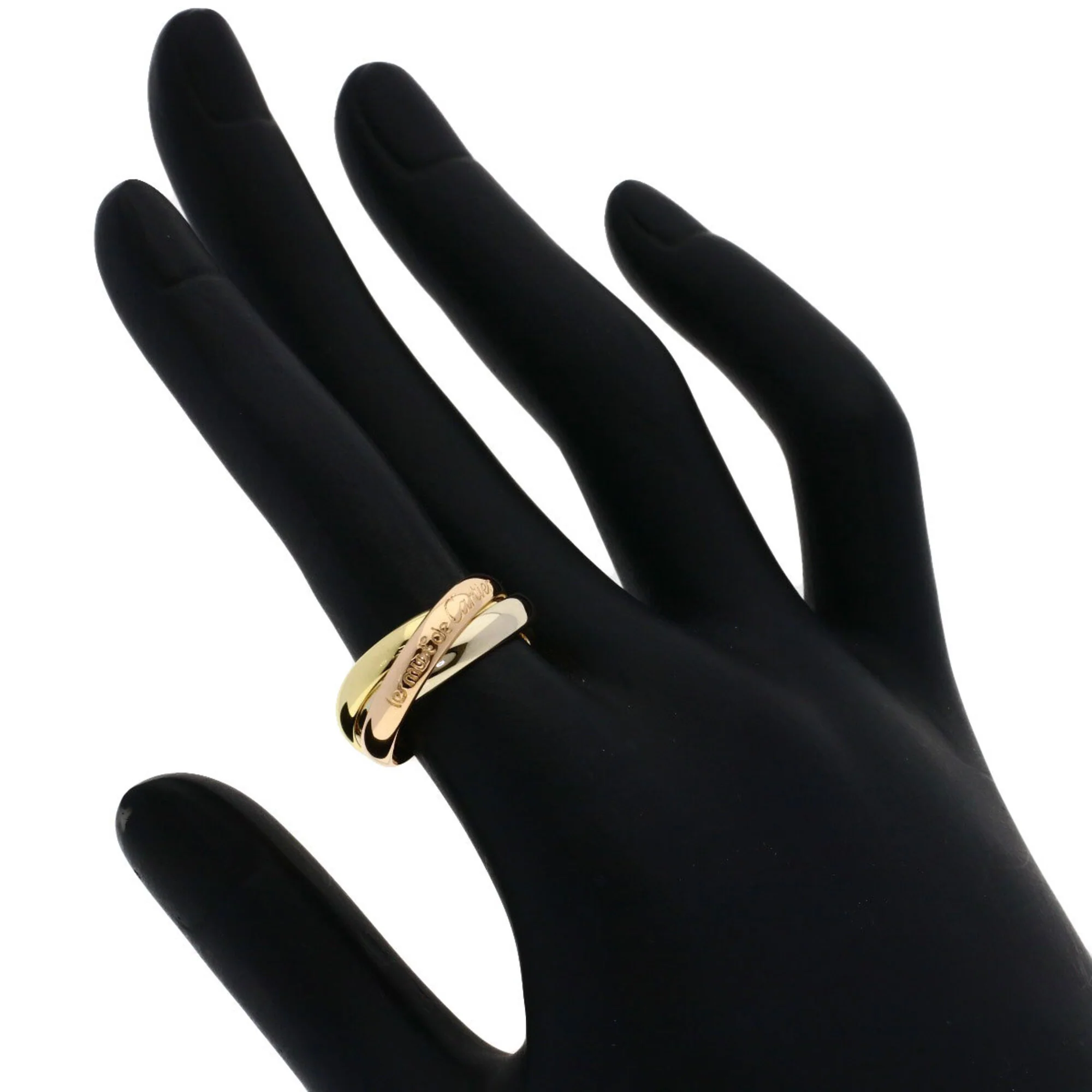 Vendome Louis Cartier Band Ring 18K Tricolor Gold - Image 4