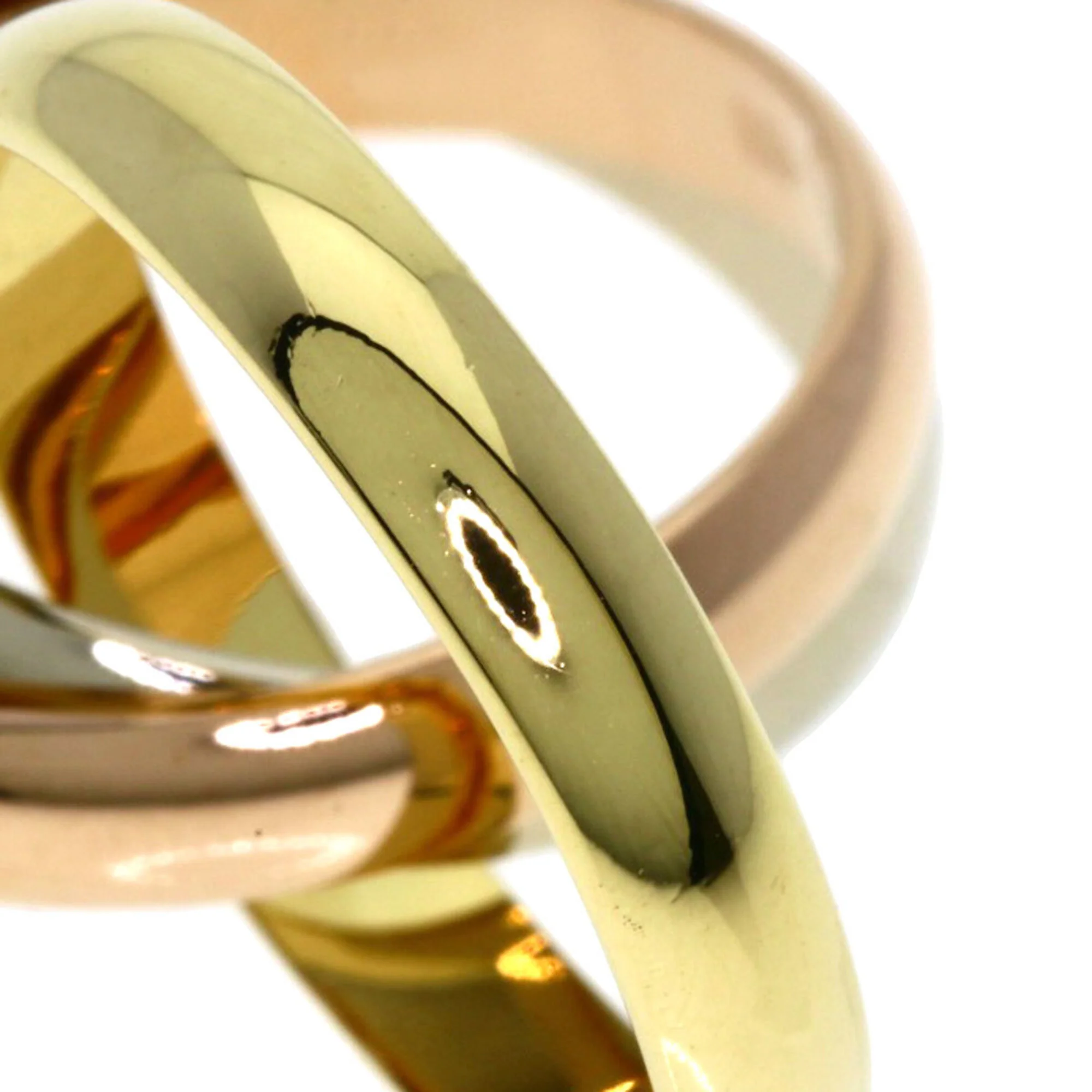 Vendome Louis Cartier Band Ring 18K Tricolor Gold - Image 5