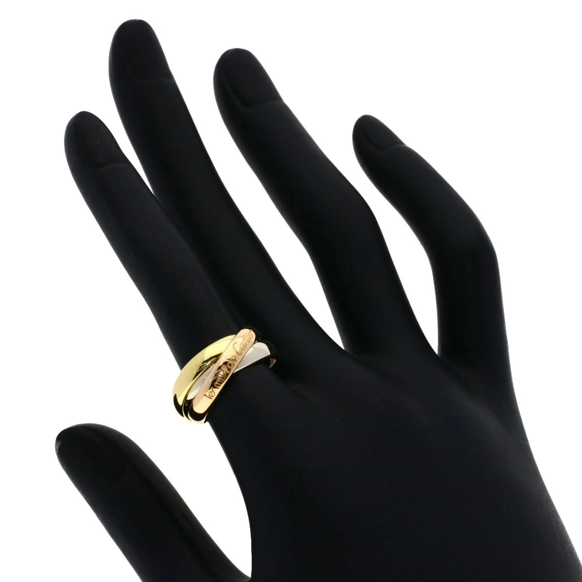 Vendome Louis Cartier Band Ring 18K Tricolor Gold - Image 4