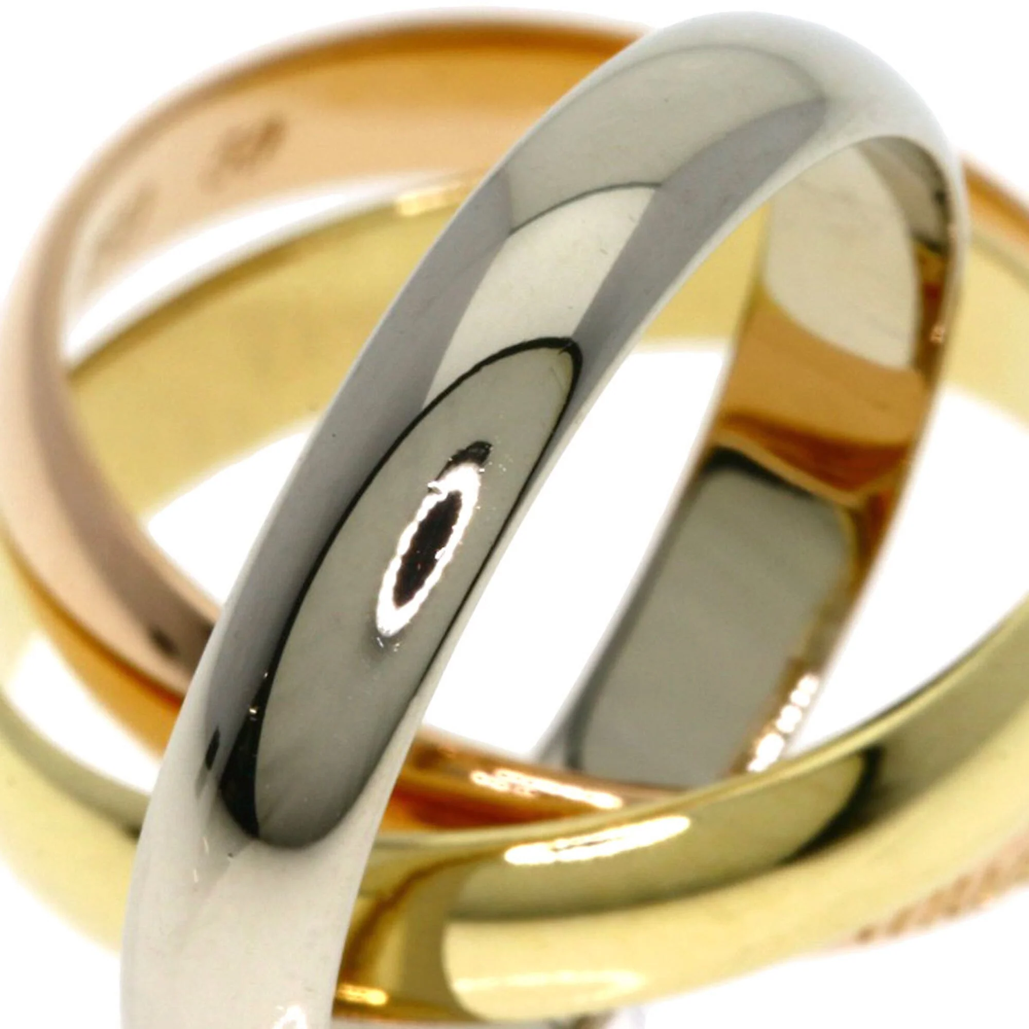 Vendome Louis Cartier Band Ring 18K Tricolor Gold - Image 5