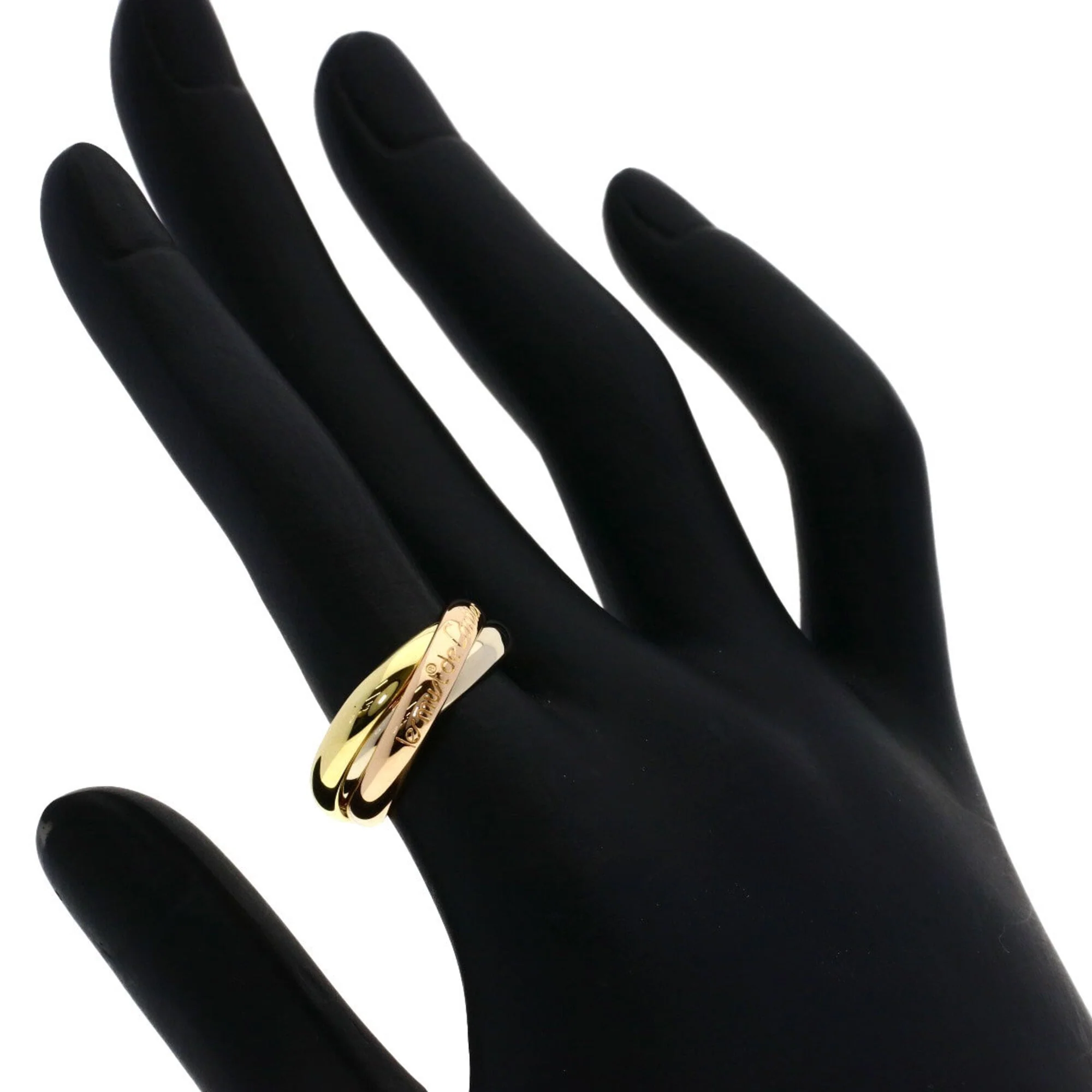 Vendome Louis Cartier Band Ring 18K Tricolor Gold - Image 5
