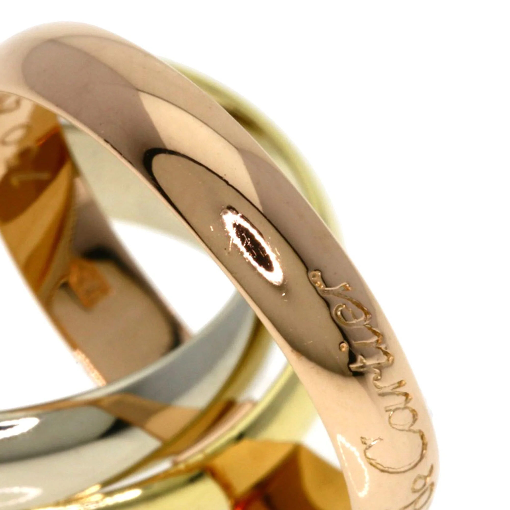 Vendome Louis Cartier Band Ring 18K Tricolor Gold - Image 5