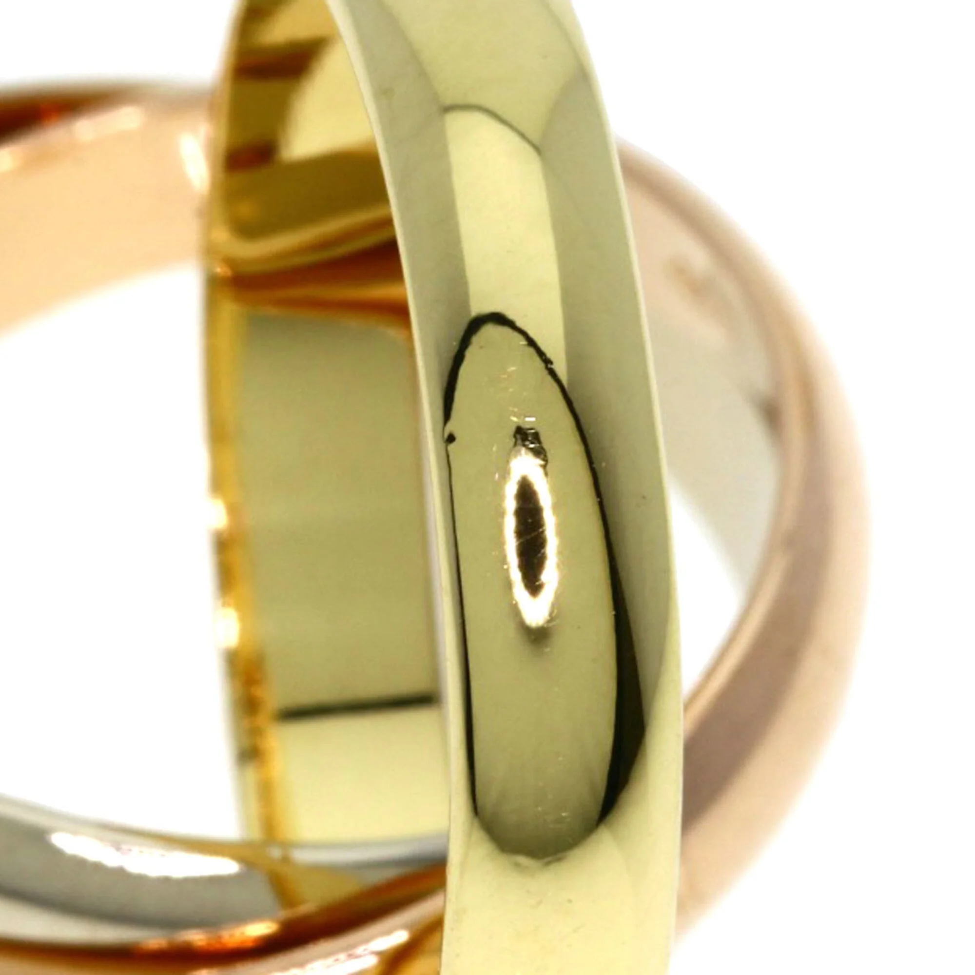 Vendome Louis Cartier Band Ring 18K Tricolor Gold - Image 5