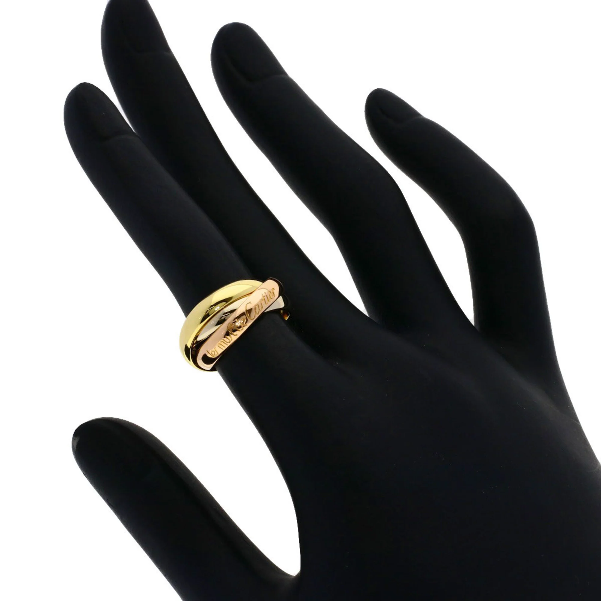 Vendome Louis Cartier Band Ring 18K Tricolor Gold - Image 4