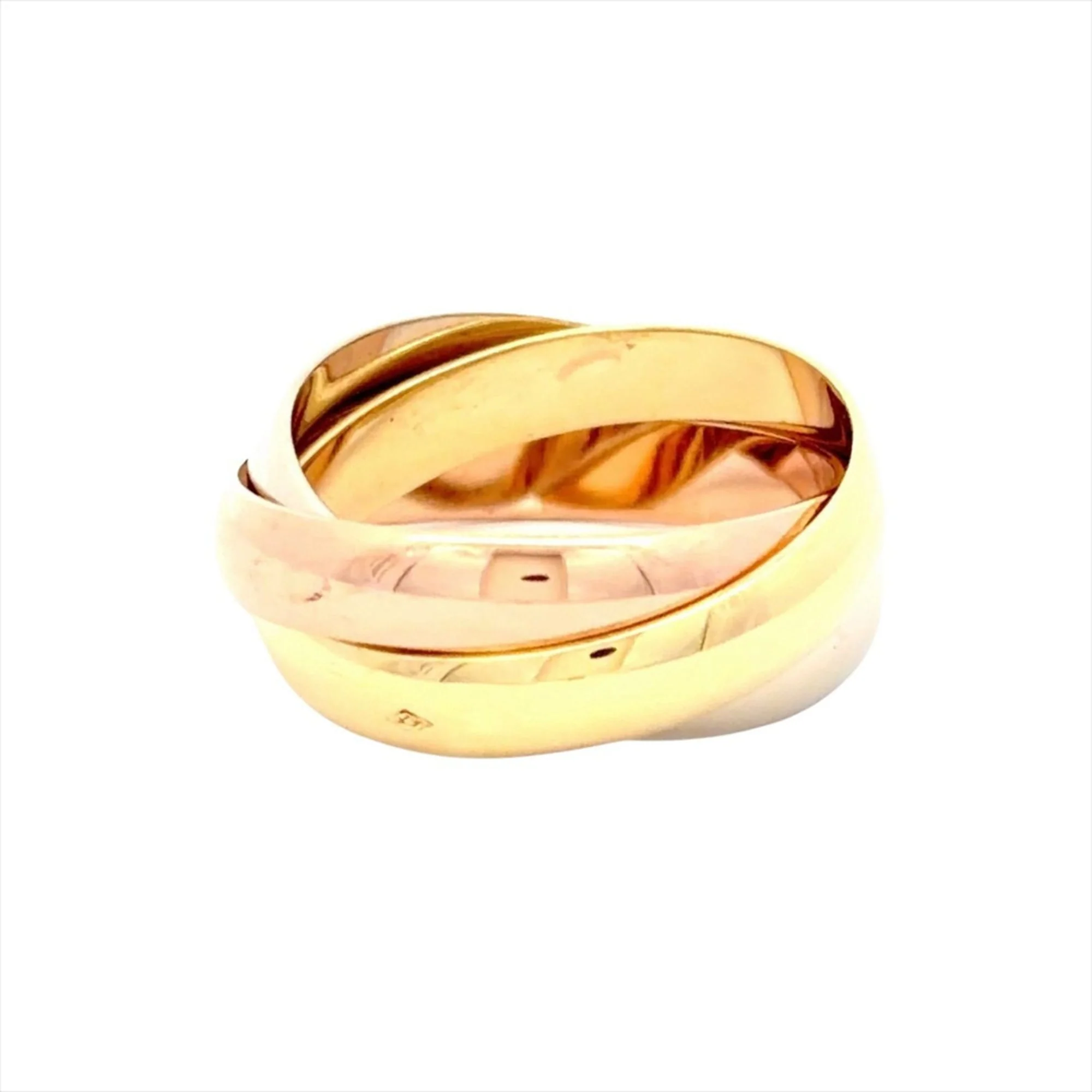 Vendome Louis Cartier Band Ring 18K Tricolor Gold - Image 4