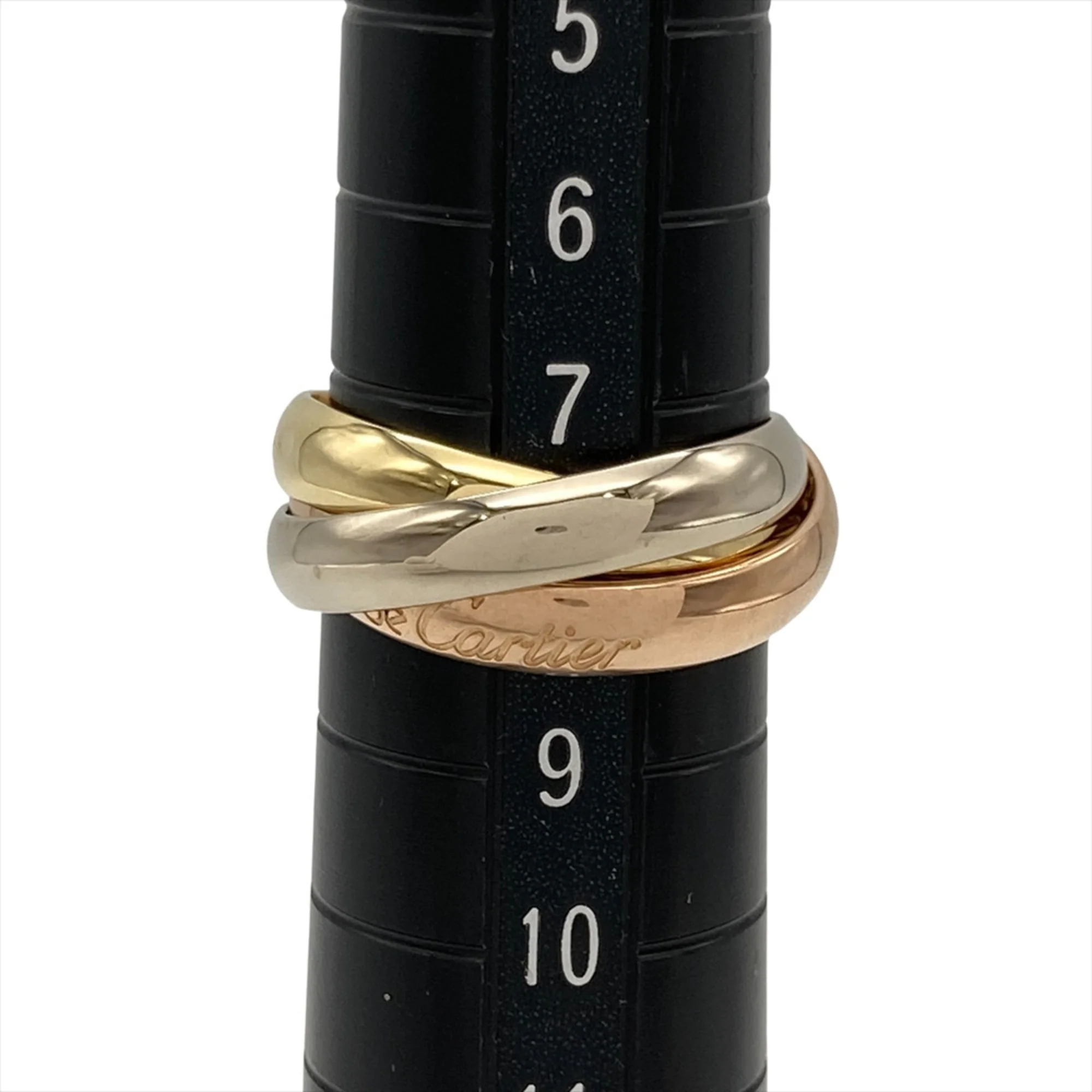 Vendome Louis Cartier Band Ring 18K Tricolor Gold - Image 7