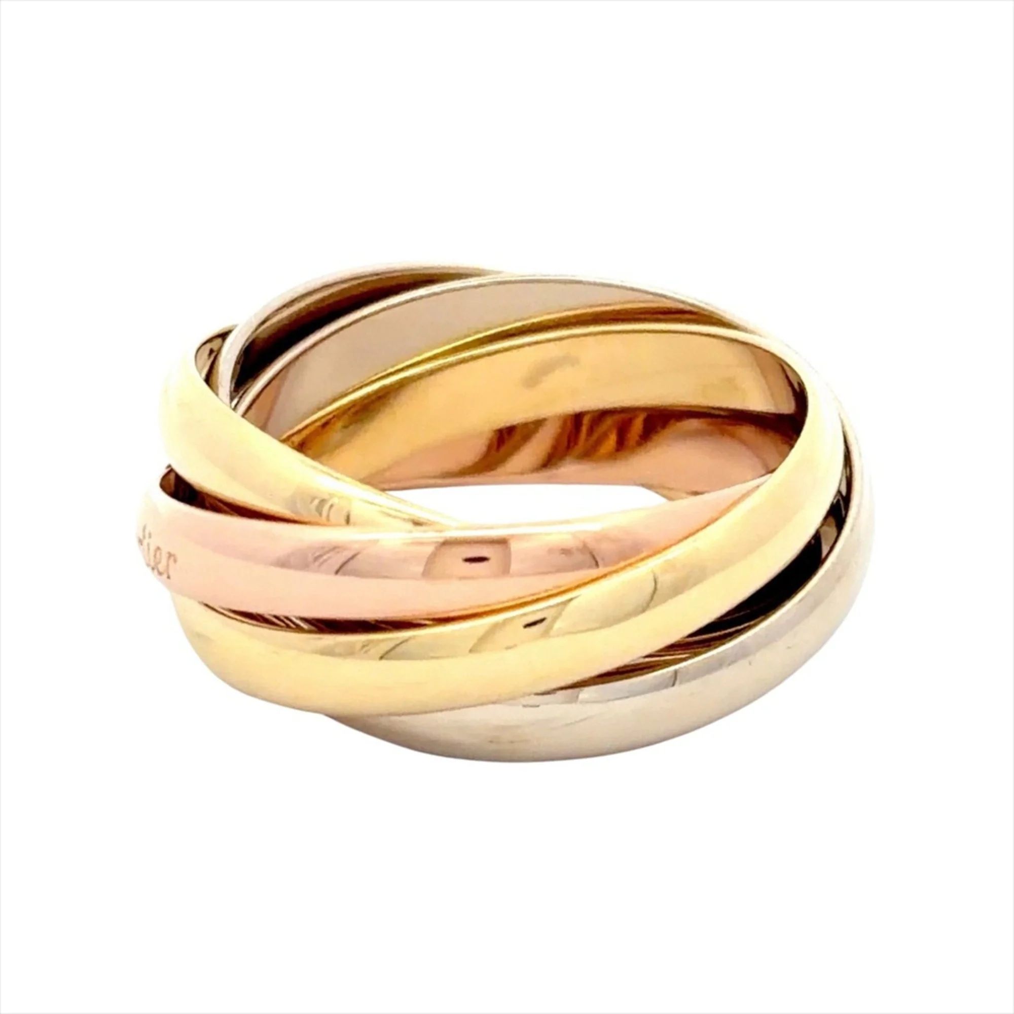 Vendome Louis Cartier Band Ring 18K Tricolor Gold - Image 4