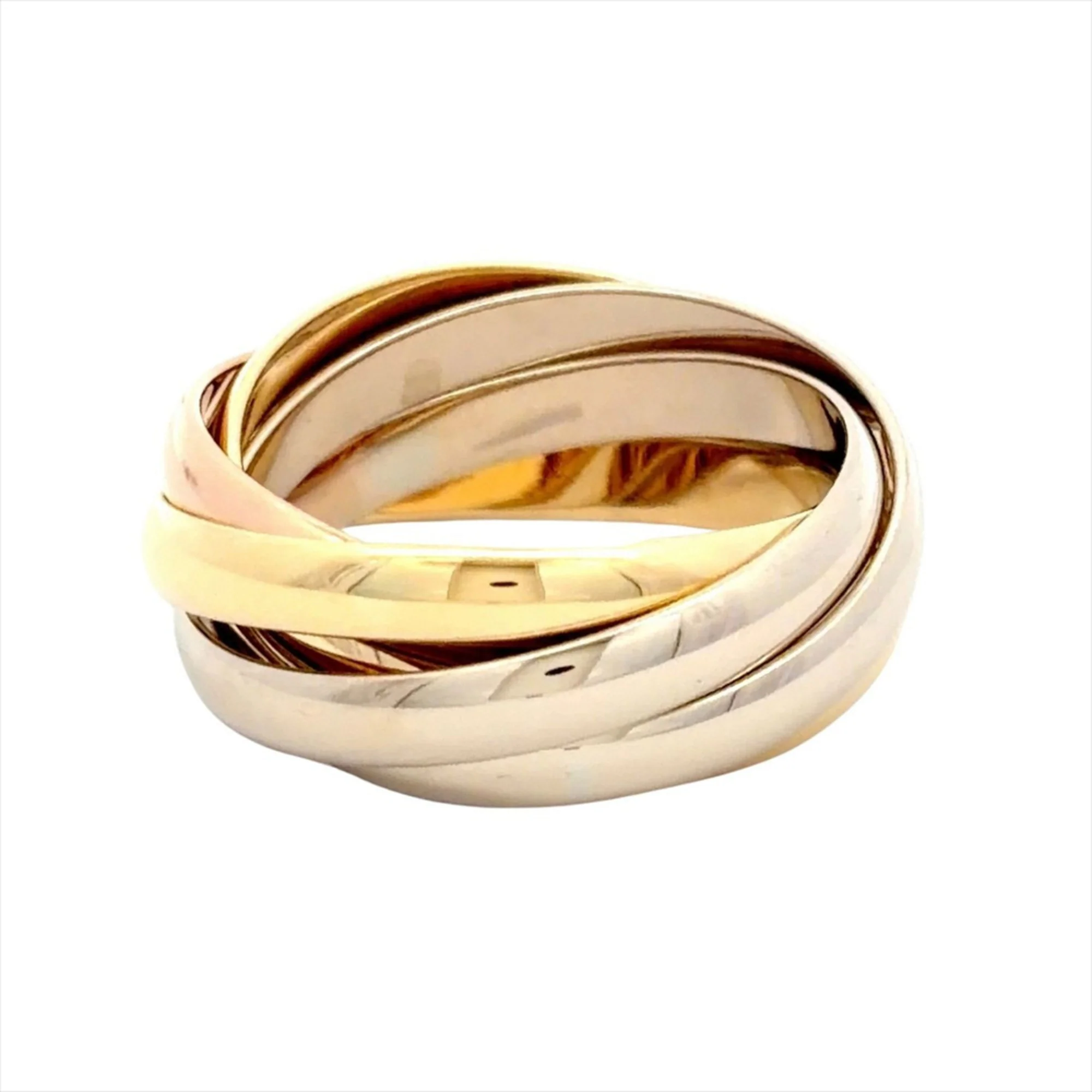 Vendome Louis Cartier Band Ring 18K Tricolor Gold - Image 5