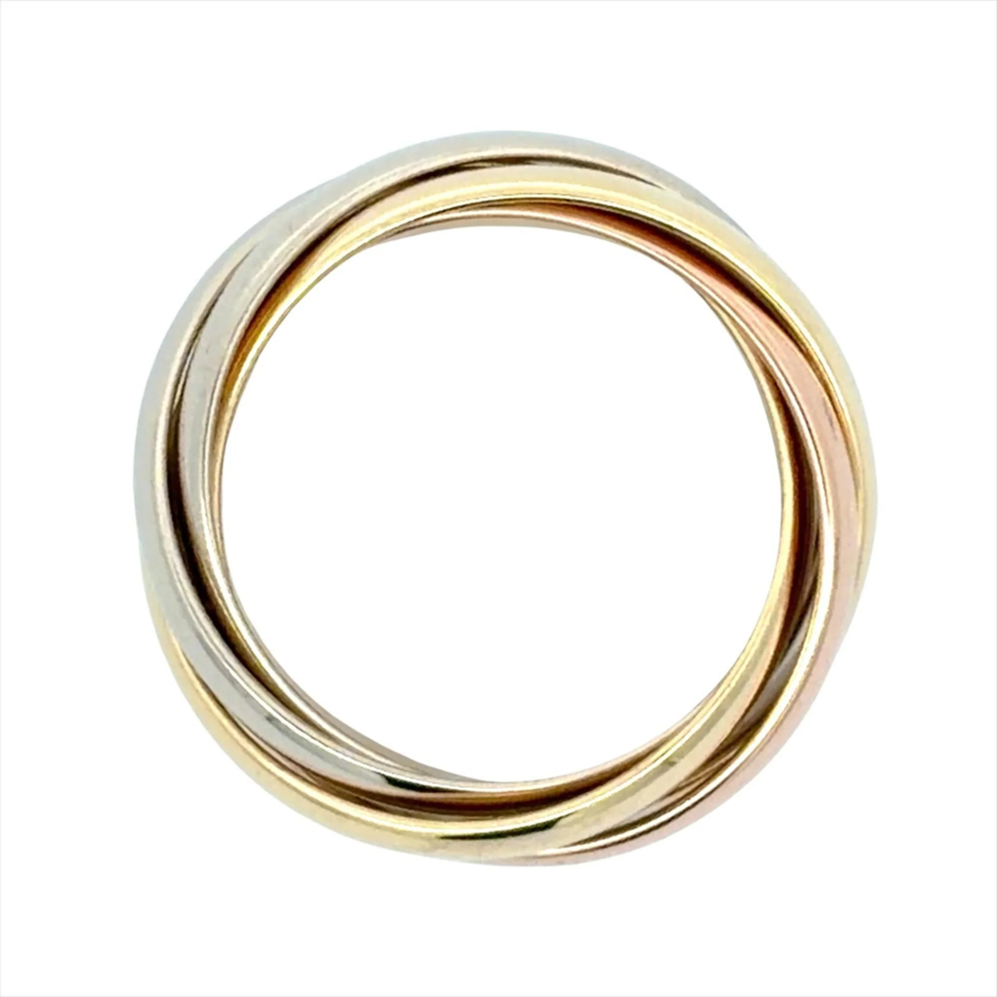 Vendome Louis Cartier Band Ring 18K Tricolor Gold - Image 7