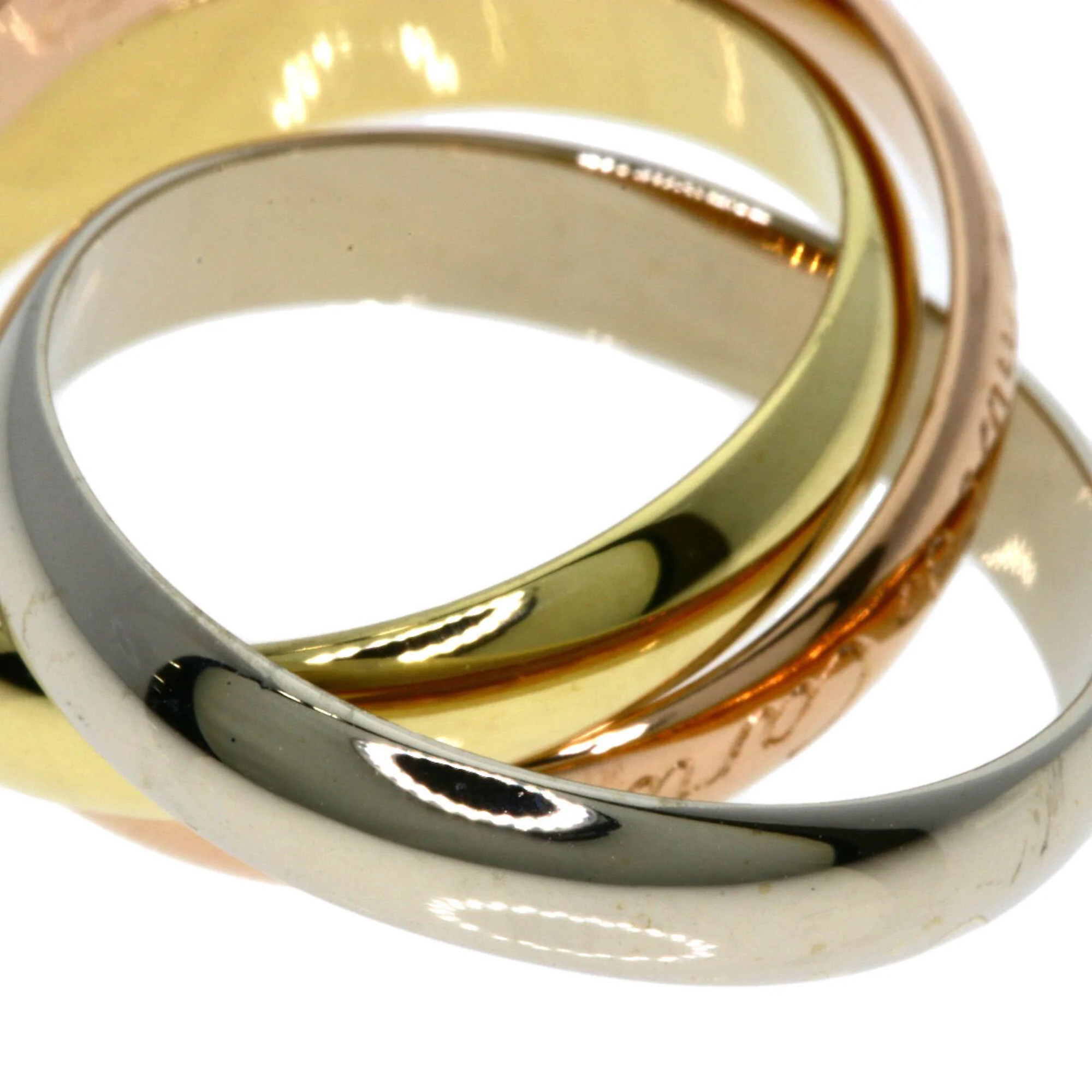 Vendome Louis Cartier Band Ring 18K Tricolor Gold - Image 5