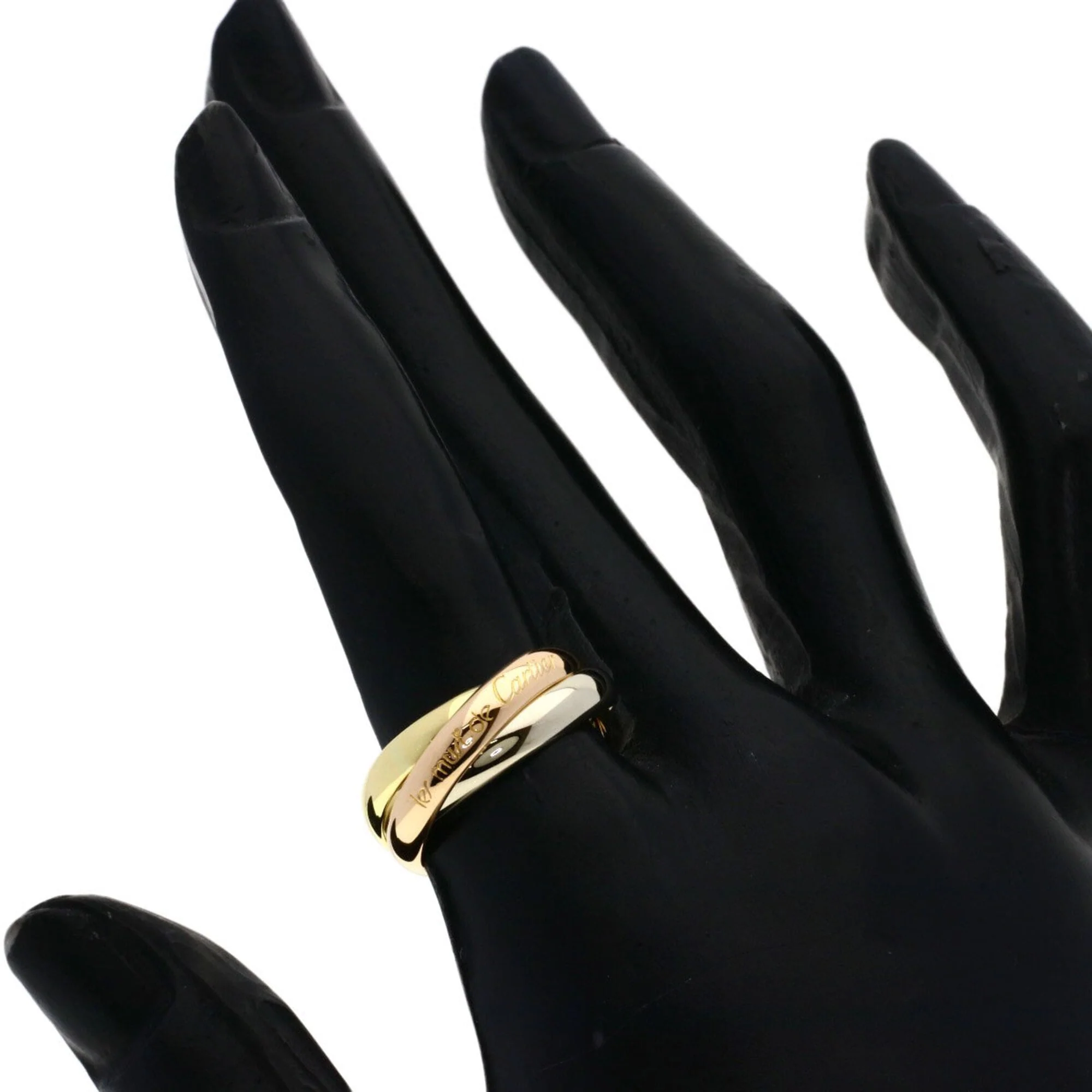 Vendome Louis Cartier Band Ring 18K Tricolor Gold - Image 4