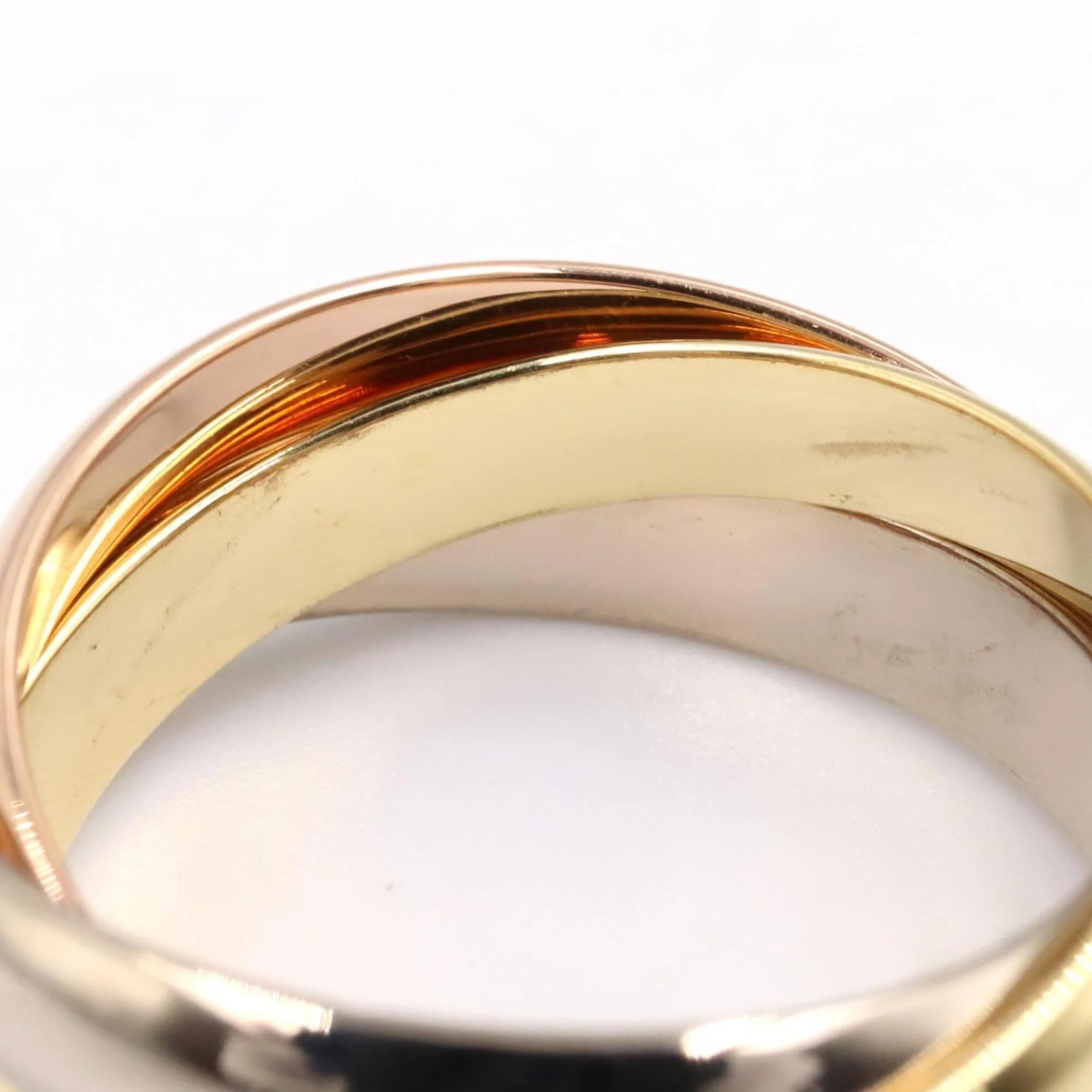 Vendome Louis Cartier Band Ring 18K Tricolor Gold - Image 4