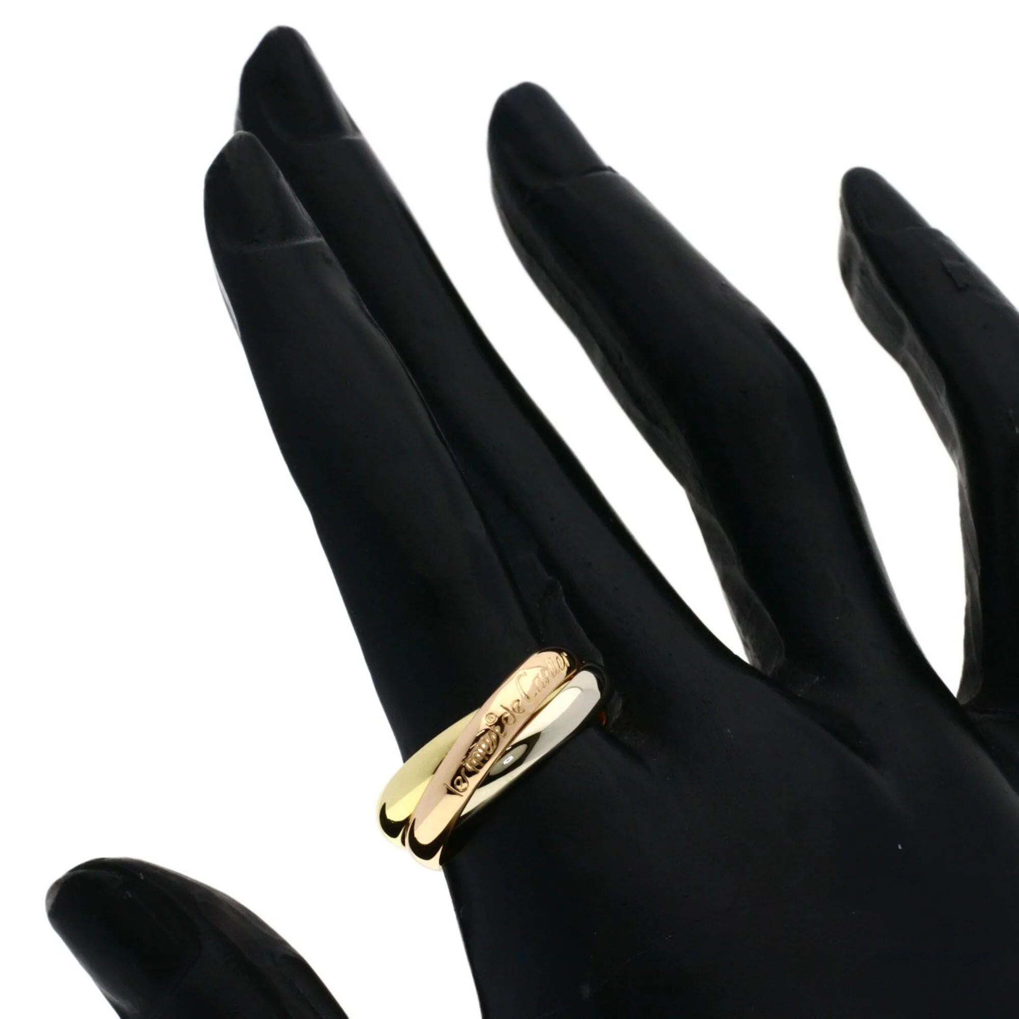 Vendome Louis Cartier Band Ring 18K Tricolor Gold - Image 5