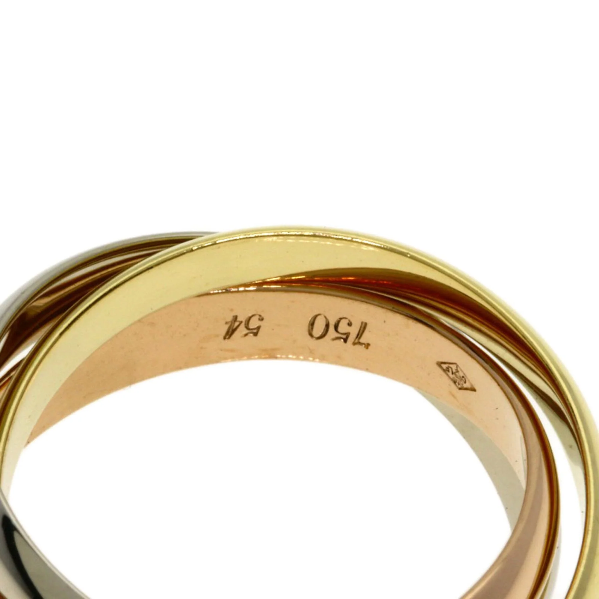 Vendome Louis Cartier Band Ring 18K Tricolor Gold - Image 7