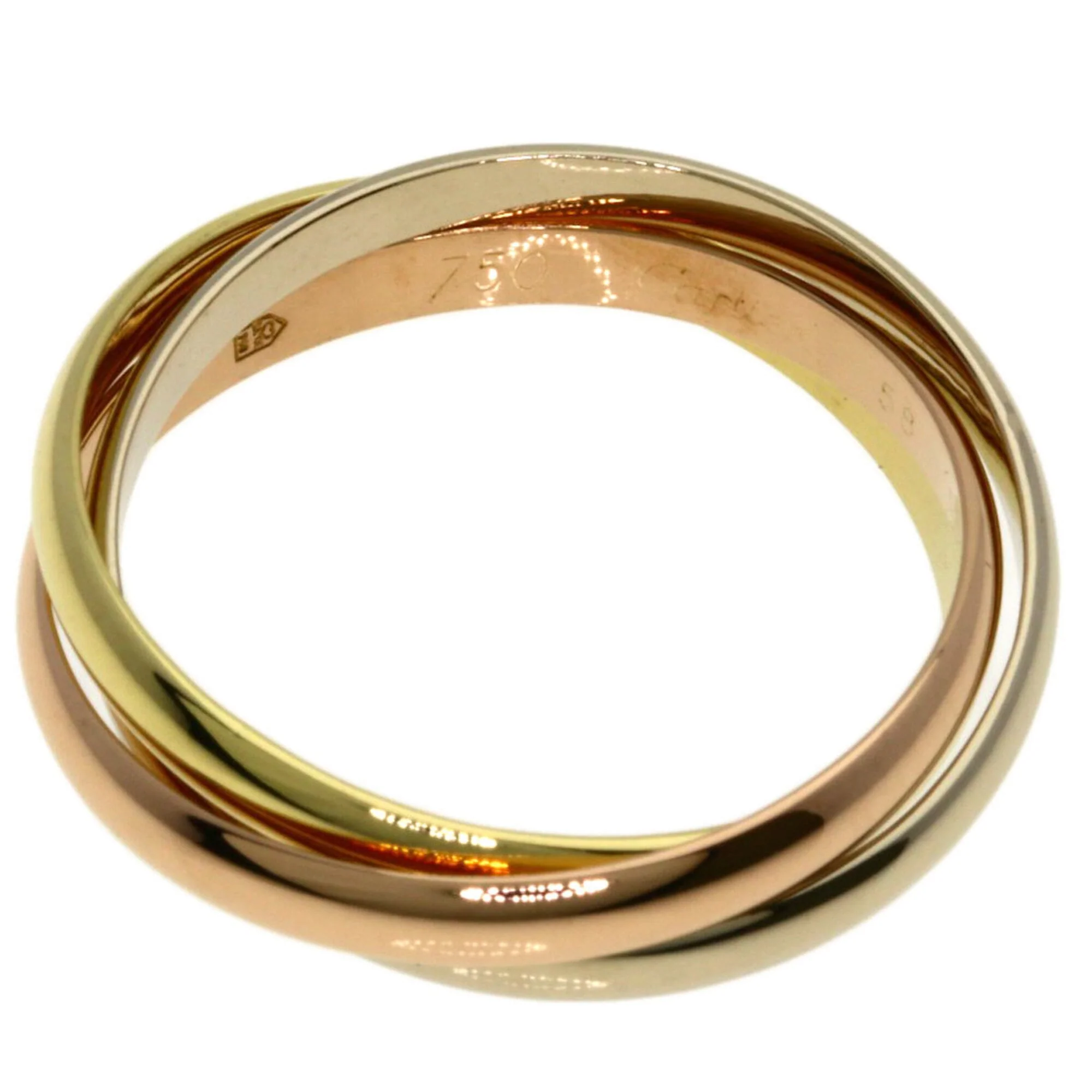 Vendome Louis Cartier Band Ring 18K Tricolor Gold - Image 3
