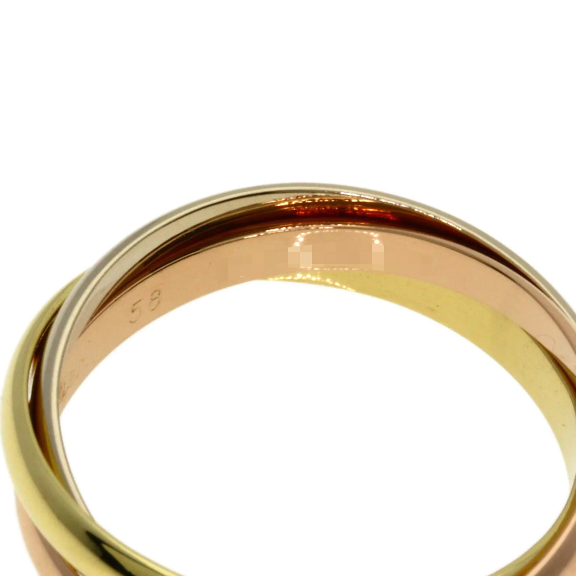 Vendome Louis Cartier Band Ring 18K Tricolor Gold - Image 4