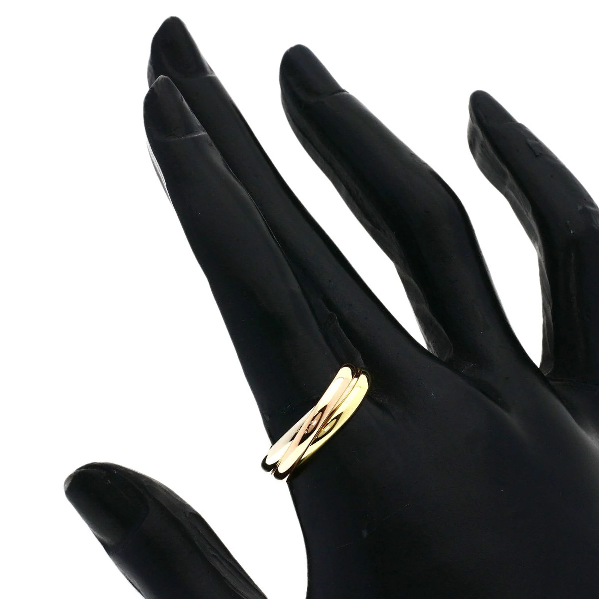 Vendome Louis Cartier Band Ring 18K Tricolor Gold - Image 4