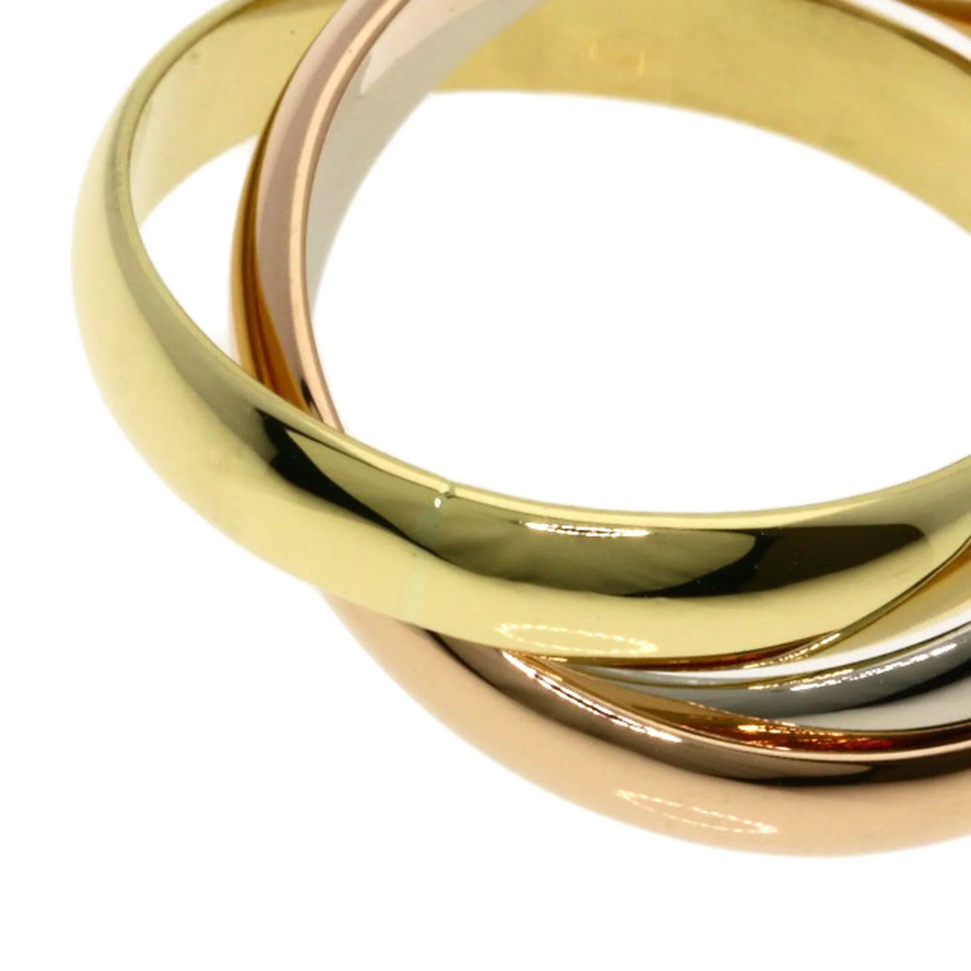 Vendome Louis Cartier Band Ring 18K Tricolor Gold - Image 6