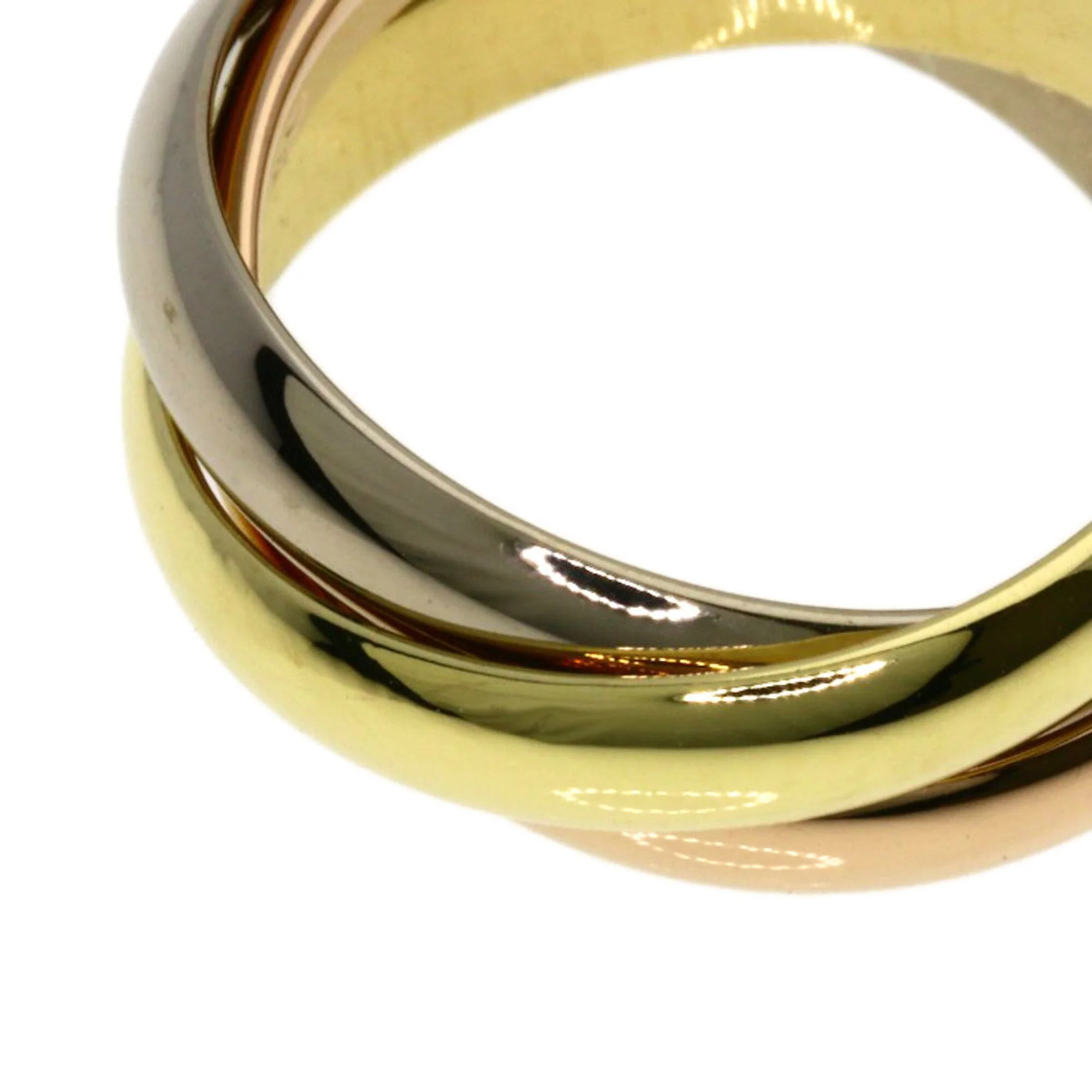 Vendome Louis Cartier Band Ring 18K Tricolor Gold - Image 5