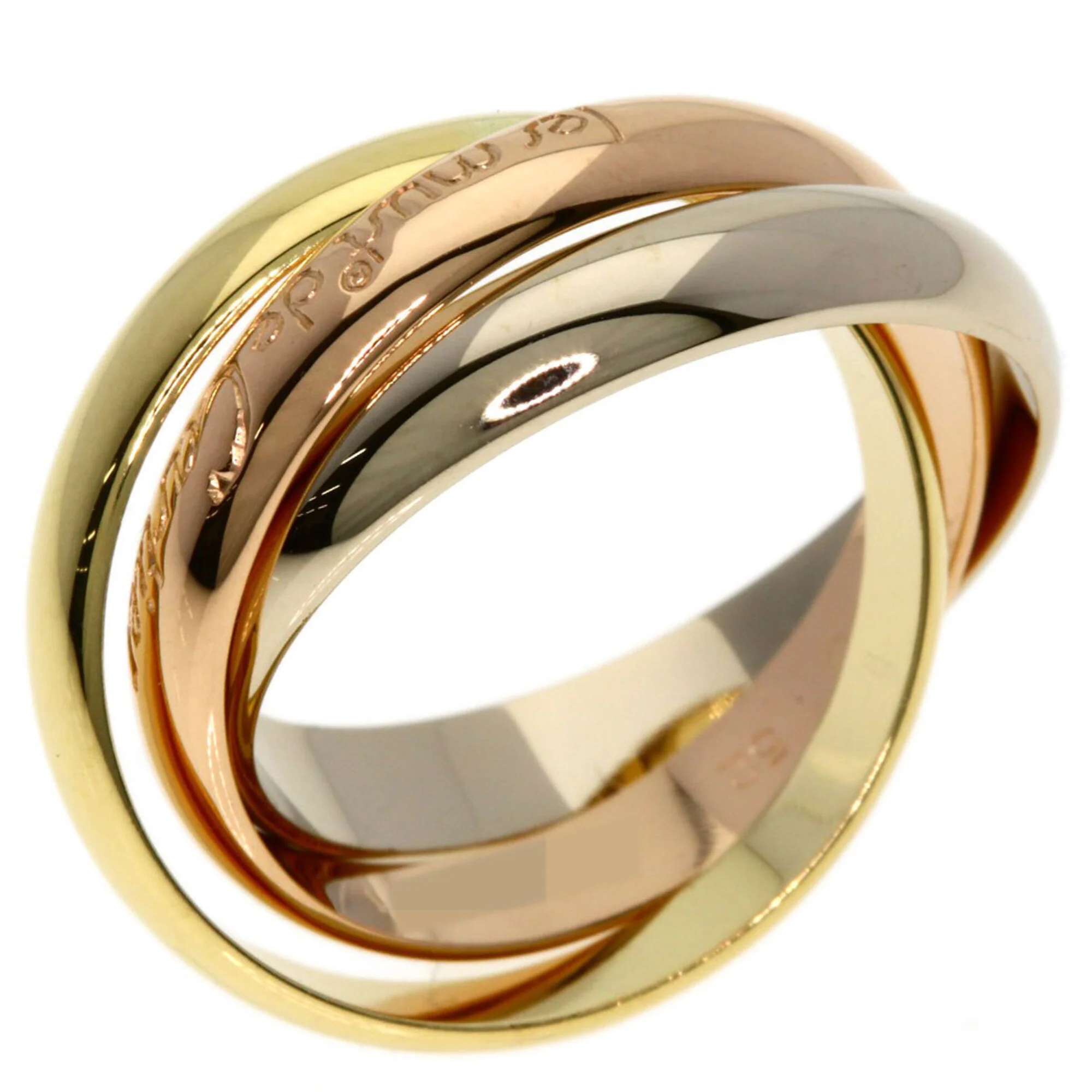 Vendome Louis Cartier Band Ring 18K Tricolor Gold - Image 2