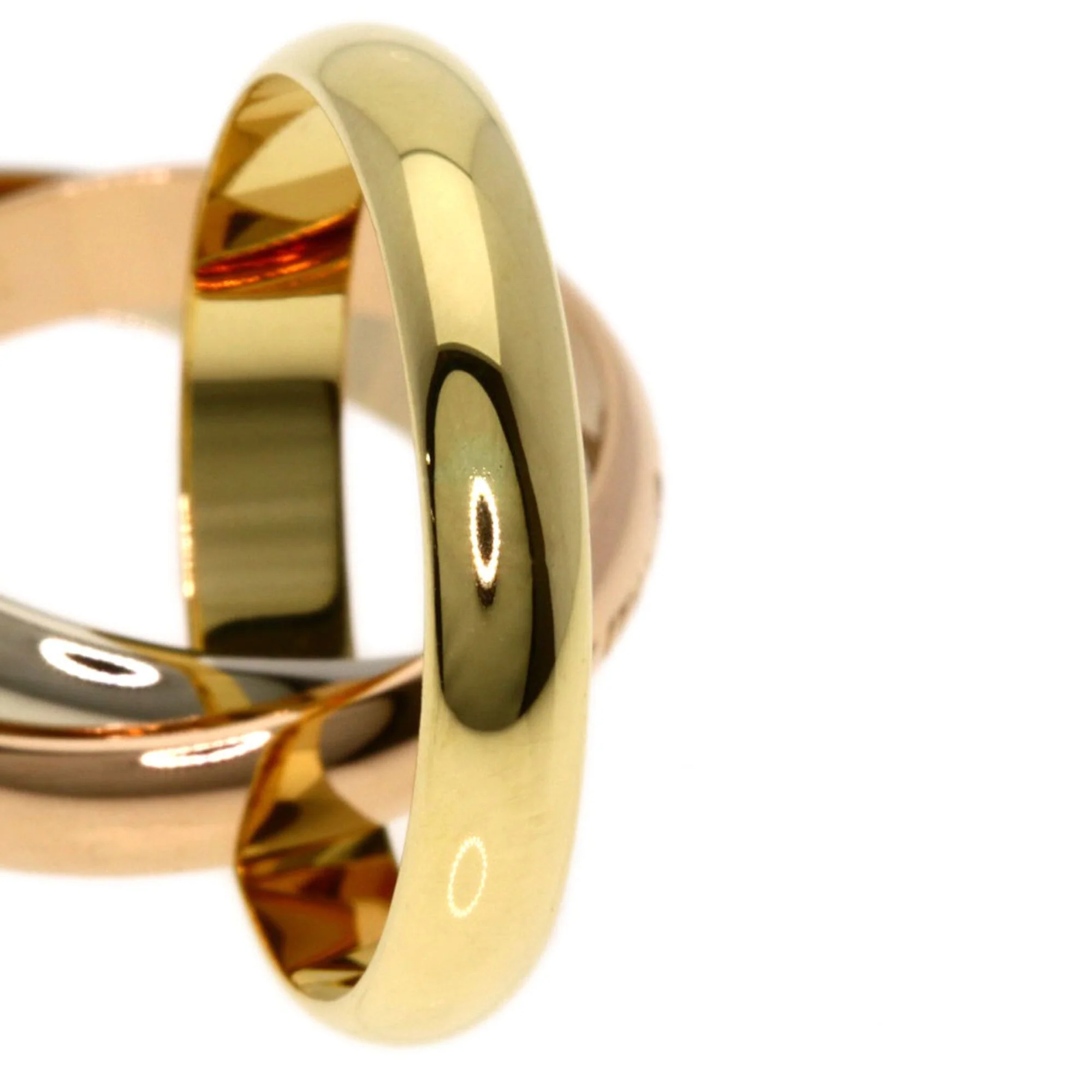 Vendome Louis Cartier Band Ring 18K Tricolor Gold - Image 5