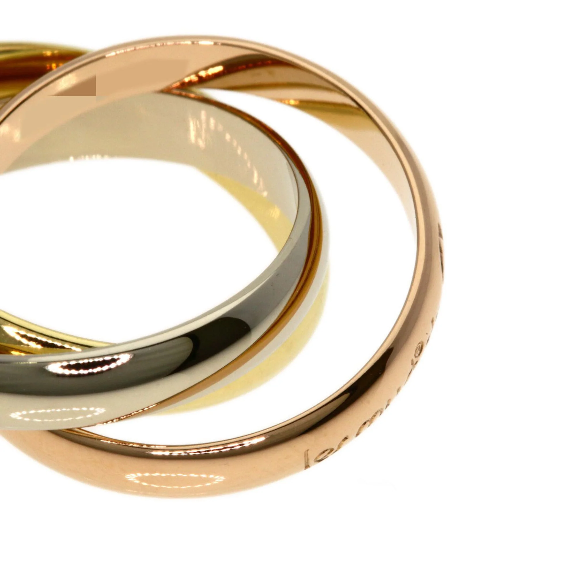 Vendome Louis Cartier Band Ring 18K Tricolor Gold - Image 6