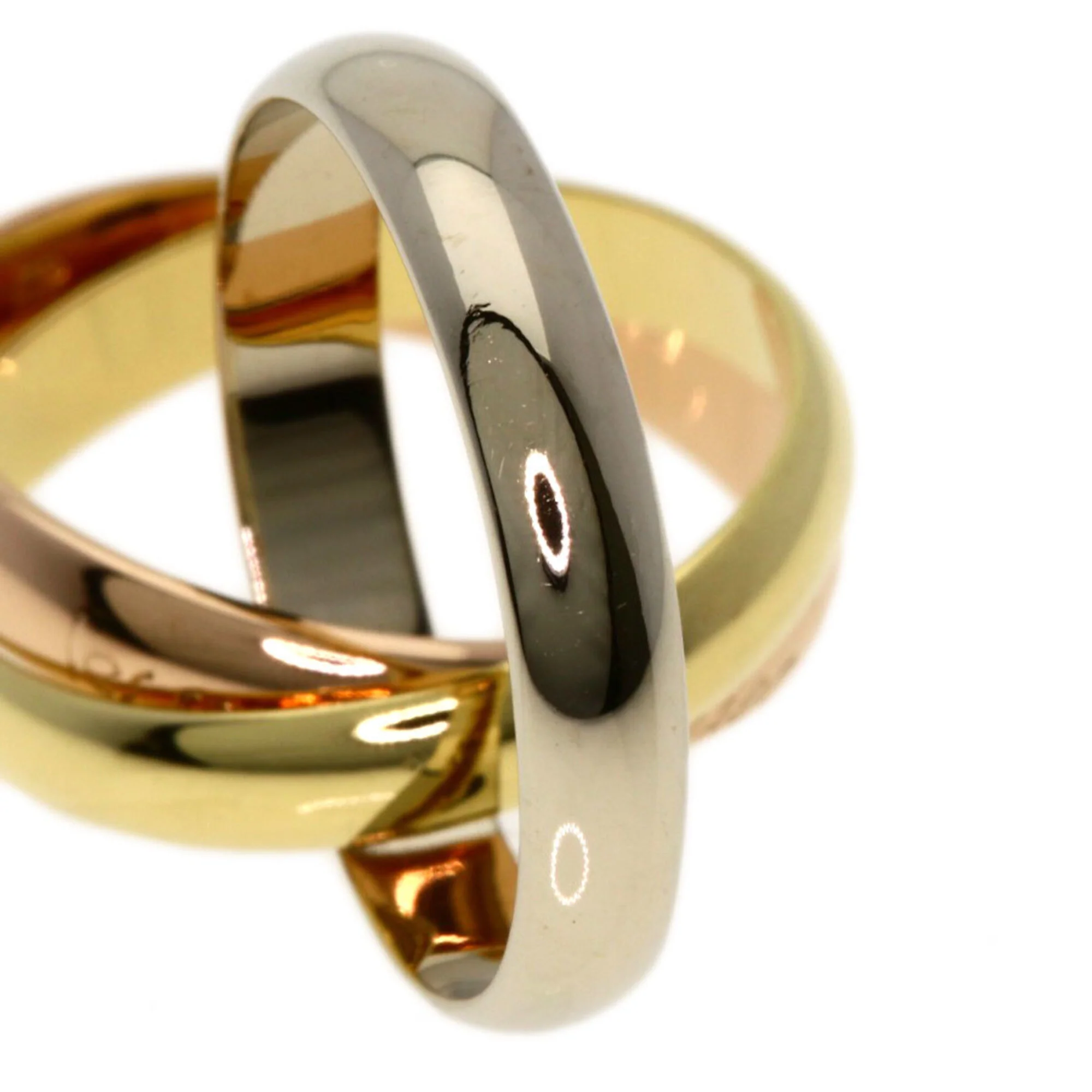 Vendome Louis Cartier Band Ring 18K Tricolor Gold - Image 5
