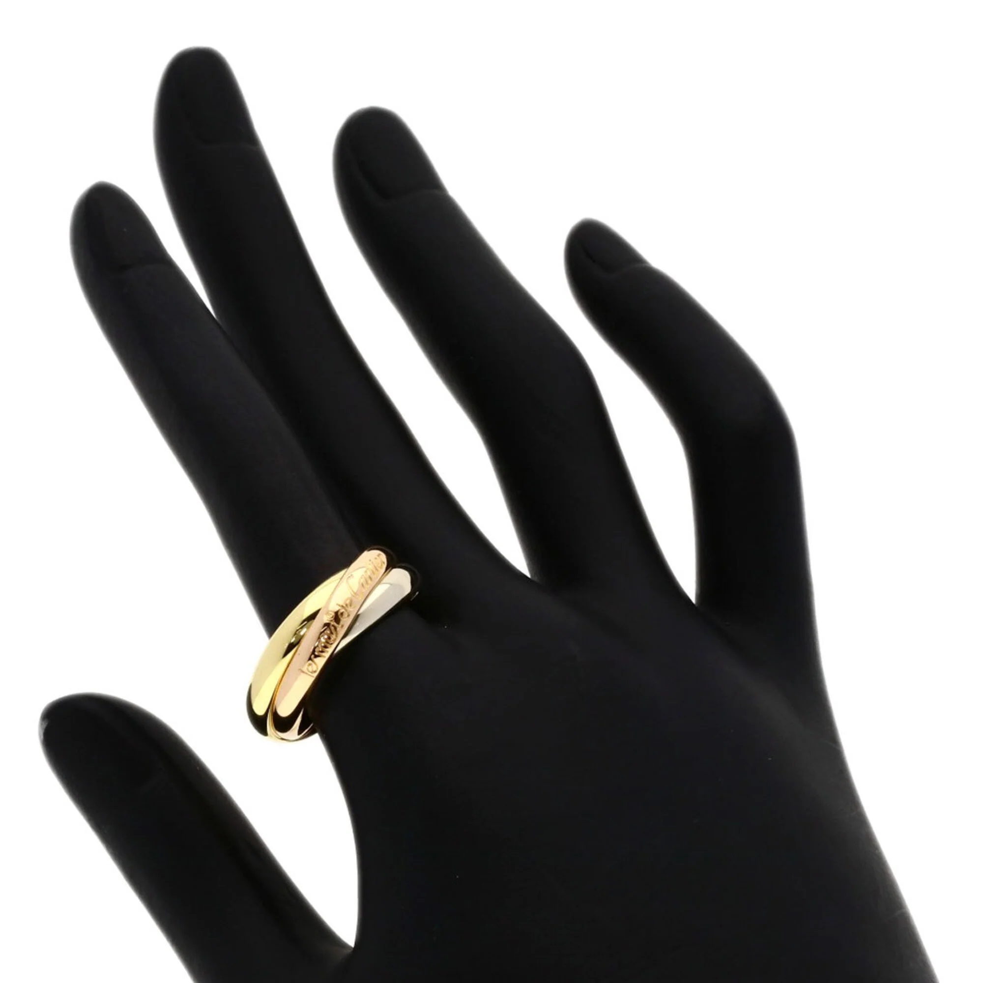 Vendome Louis Cartier Band Ring 18K Tricolor Gold - Image 5