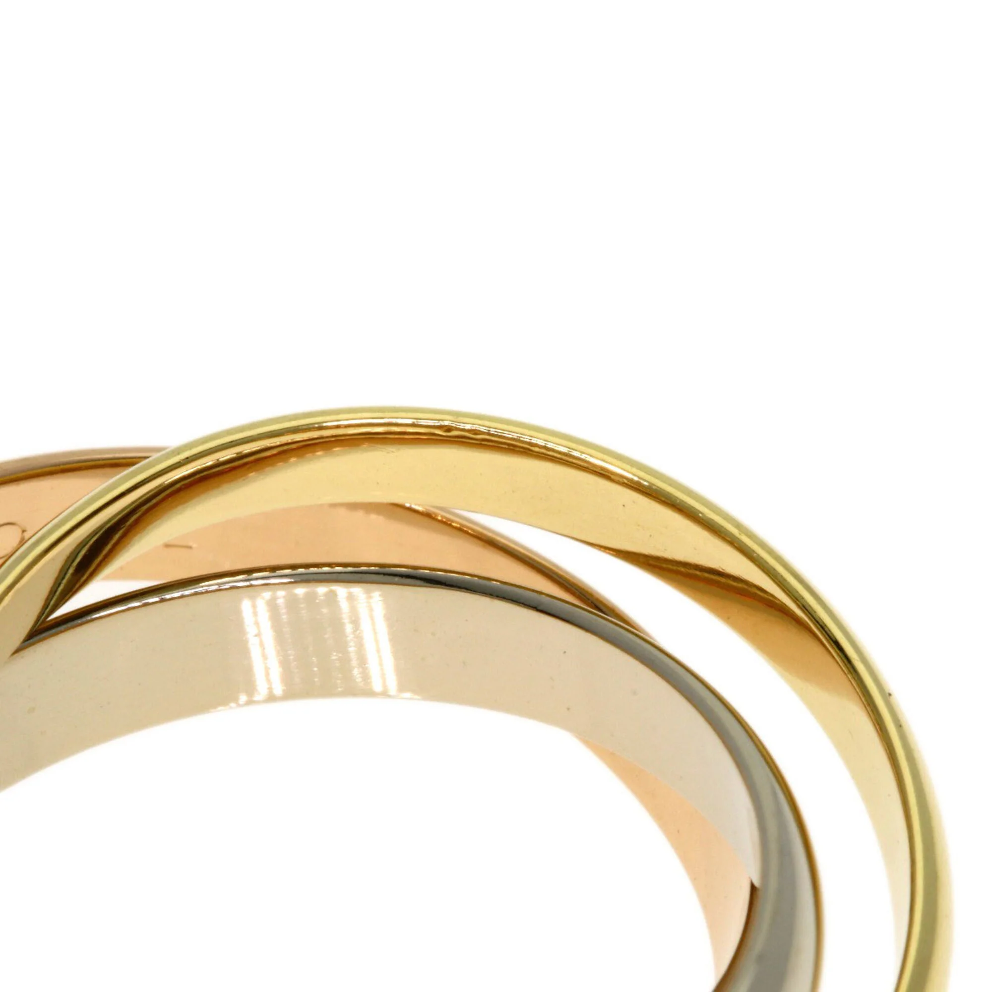 Vendome Louis Cartier Band Ring 18K Tricolor Gold - Image 6