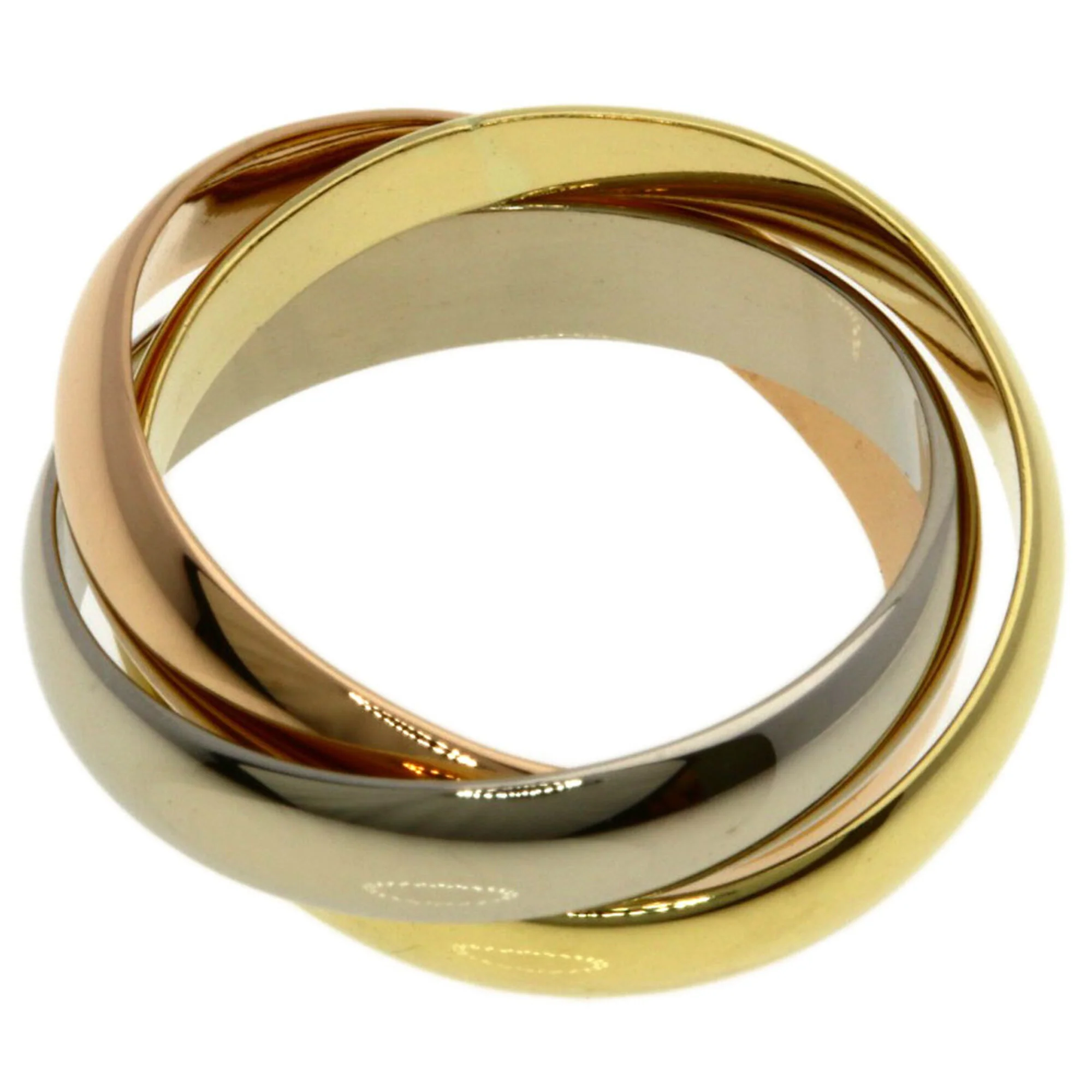 Vendome Louis Cartier Band Ring 18K Tricolor Gold - Image 5