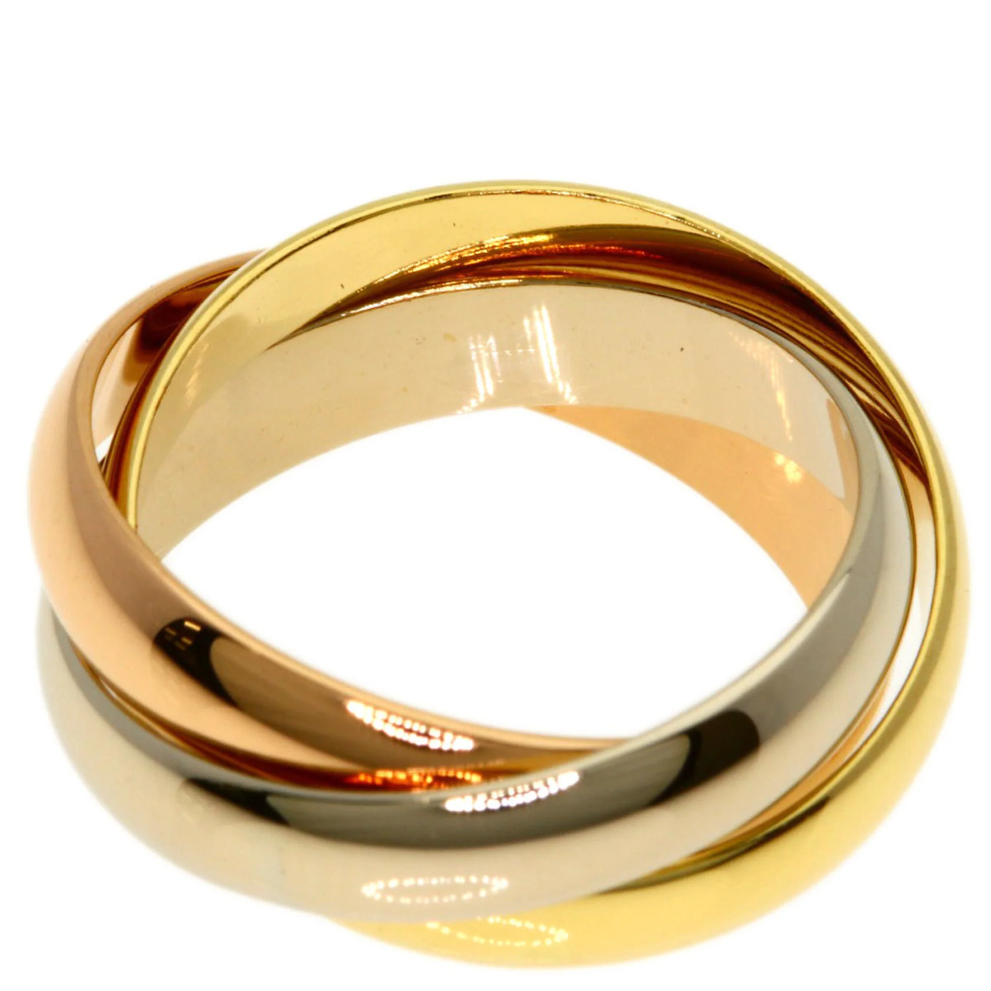 Vendome Louis Cartier Band Ring 18K Tricolor Gold - Image 6