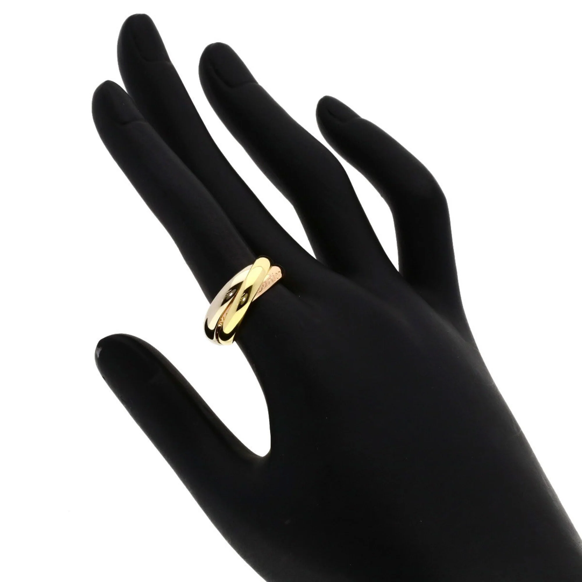 Vendome Louis Cartier Band Ring 18K Tricolor Gold - Image 4