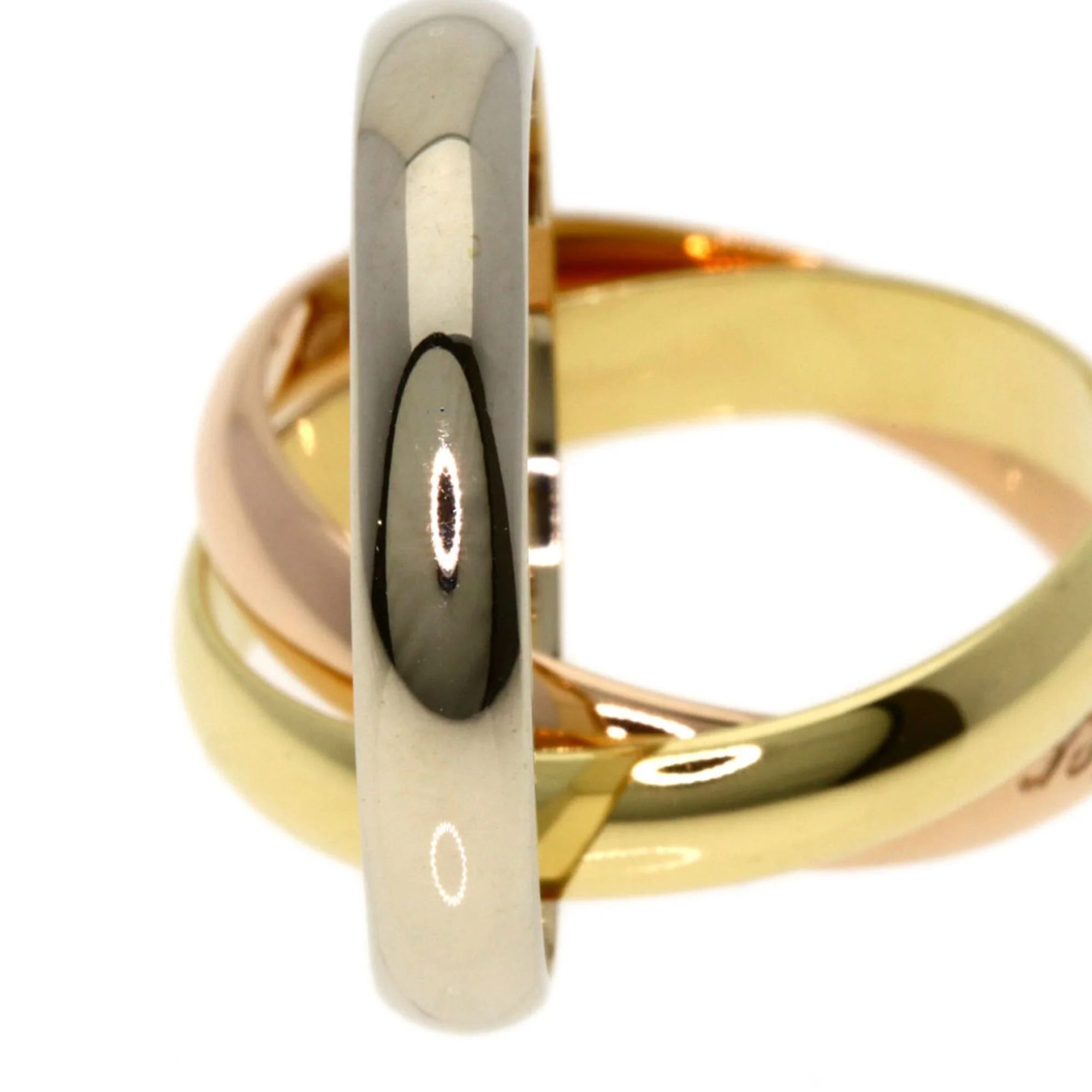 Vendome Louis Cartier Band Ring 18K Tricolor Gold - Image 5