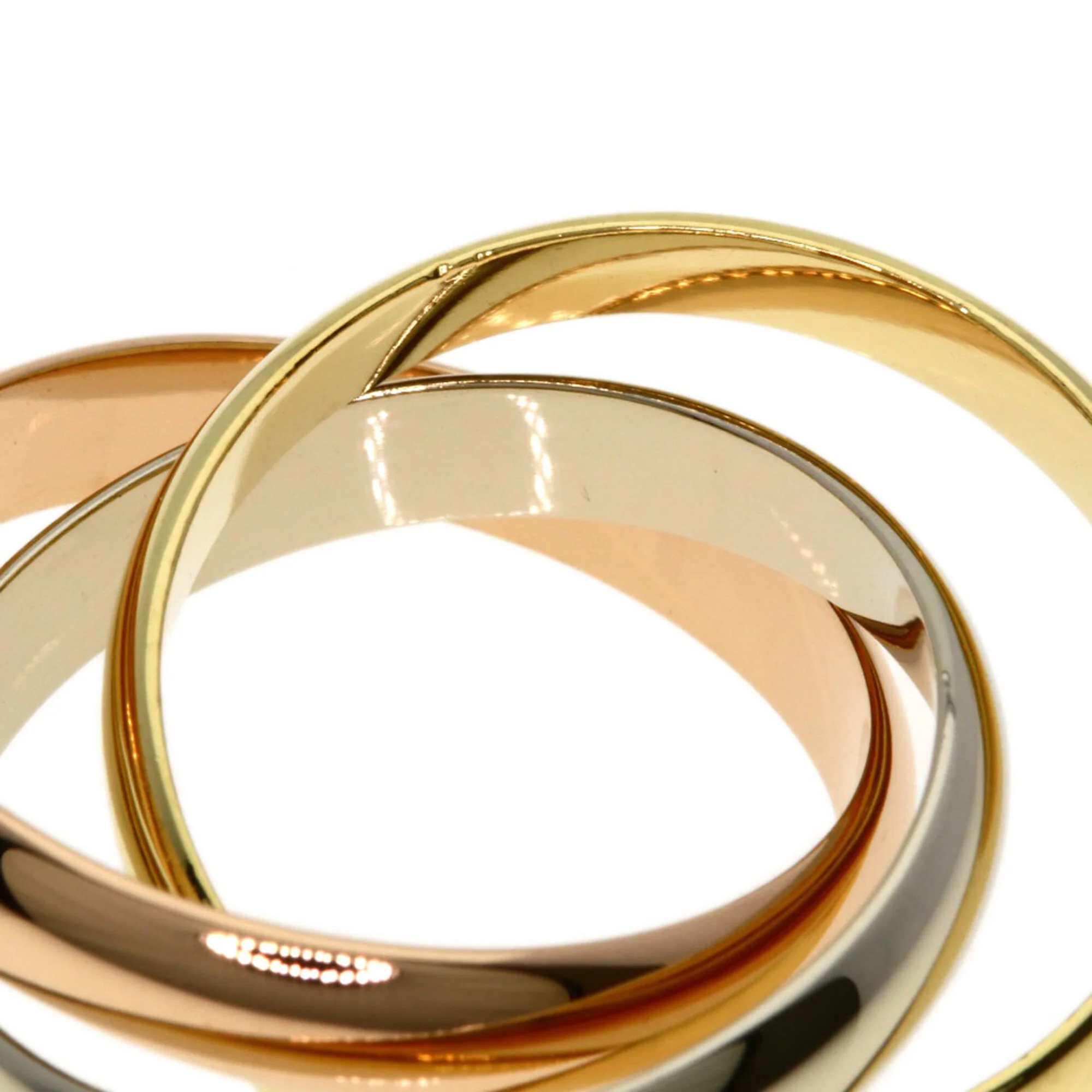 Vendome Louis Cartier Band Ring 18K Tricolor Gold - Image 6