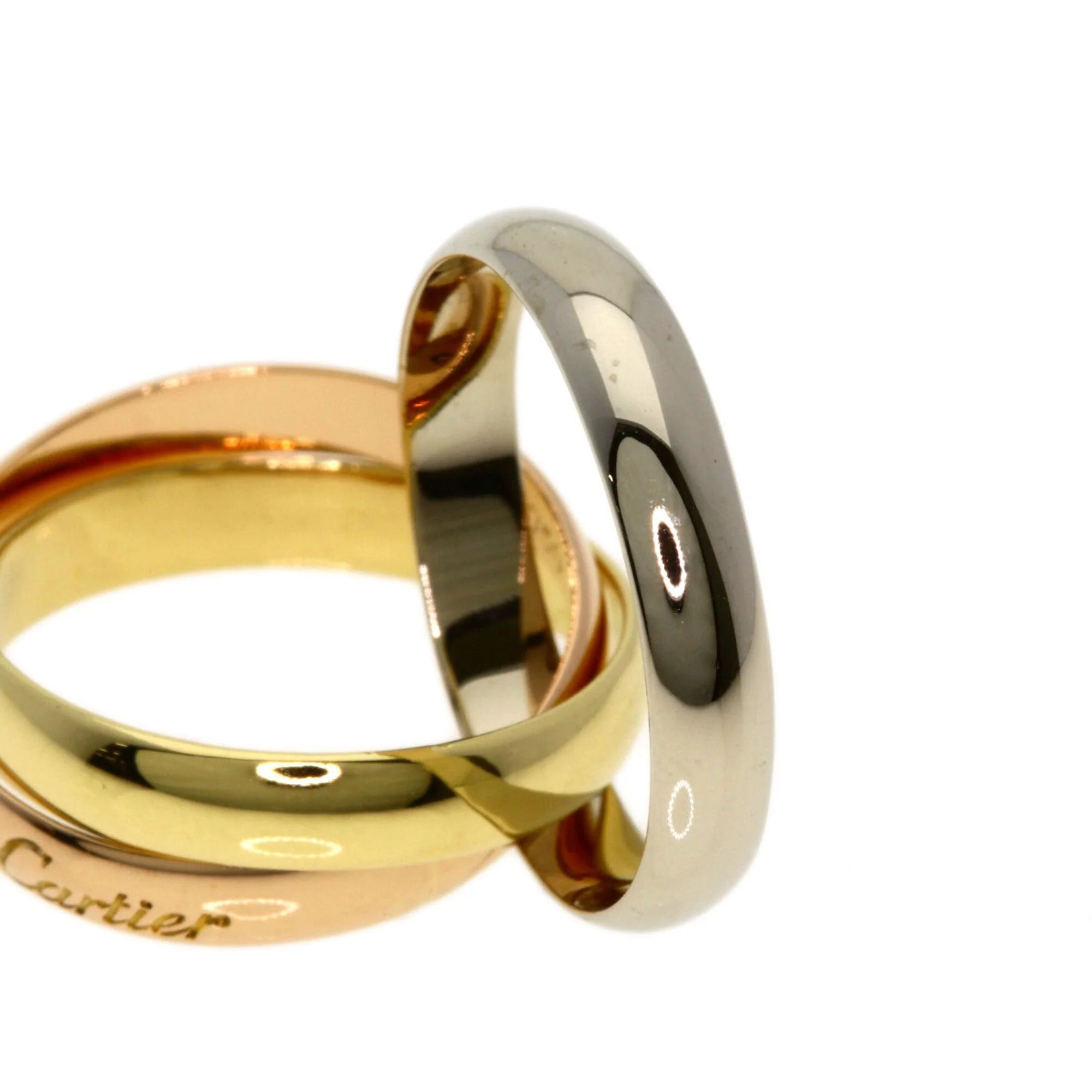 Vendome Louis Cartier Band Ring 18K Tricolor Gold - Image 8