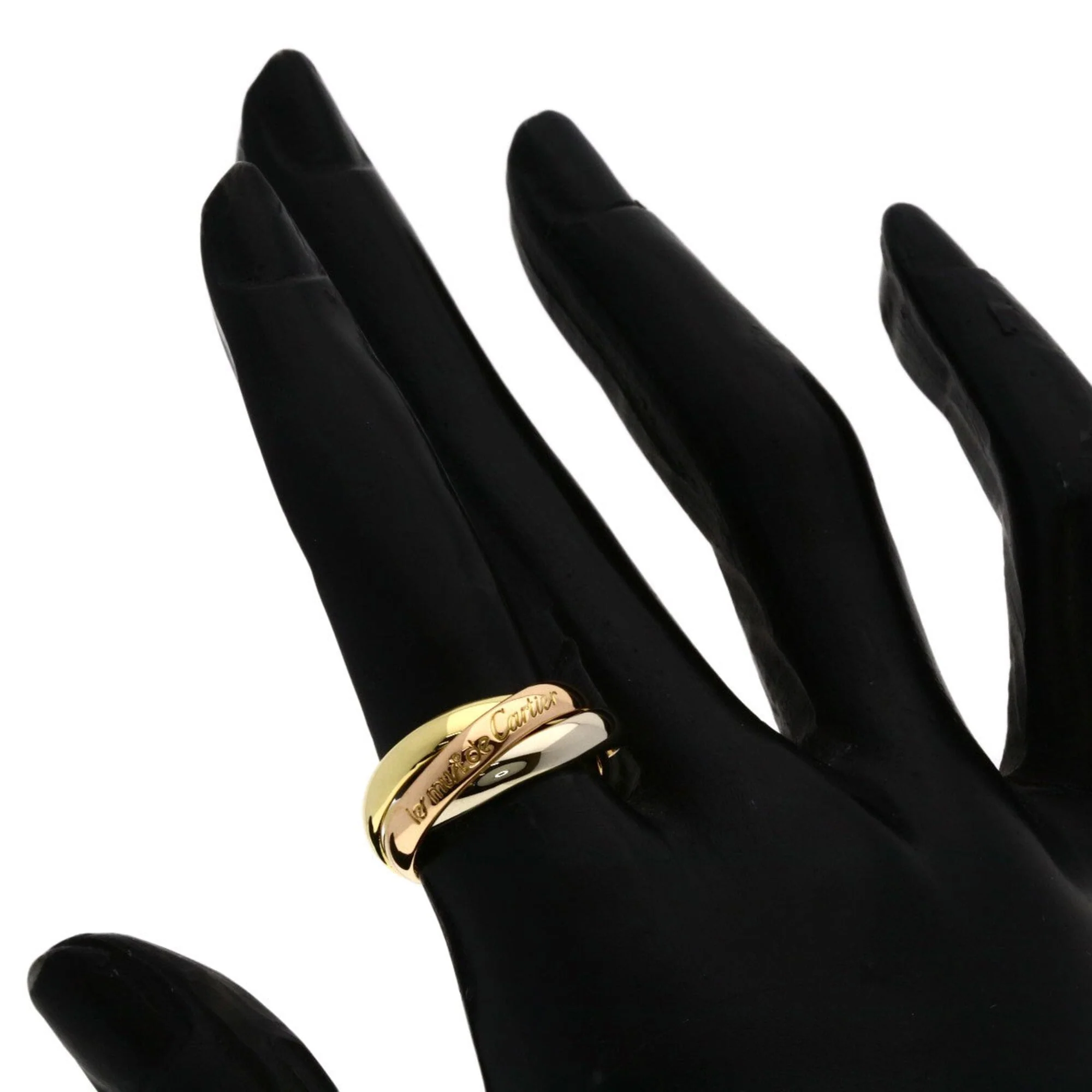 Vendome Louis Cartier Band Ring 18K Tricolor Gold - Image 4