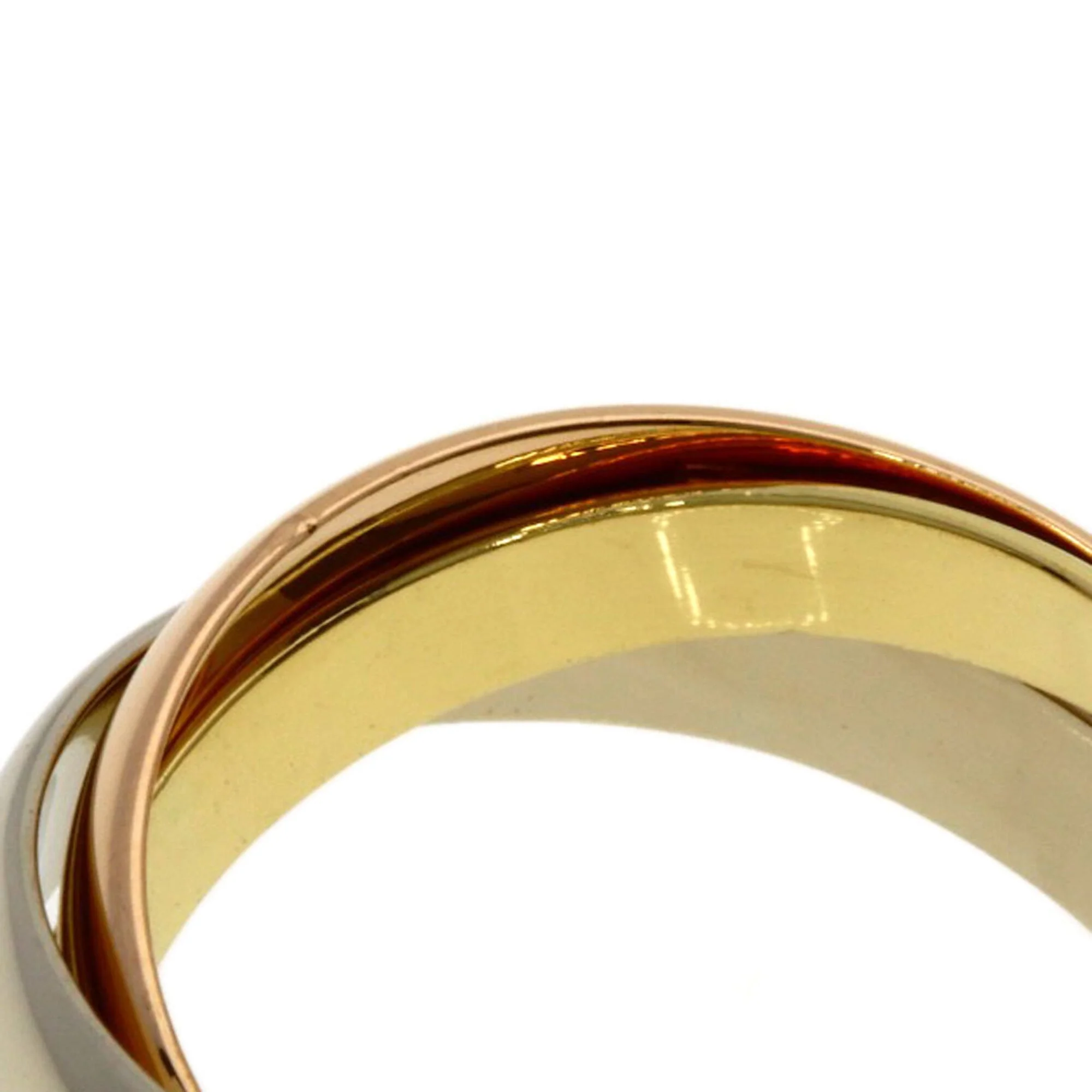 Vendome Louis Cartier Band Ring 18K Tricolor Gold - Image 5