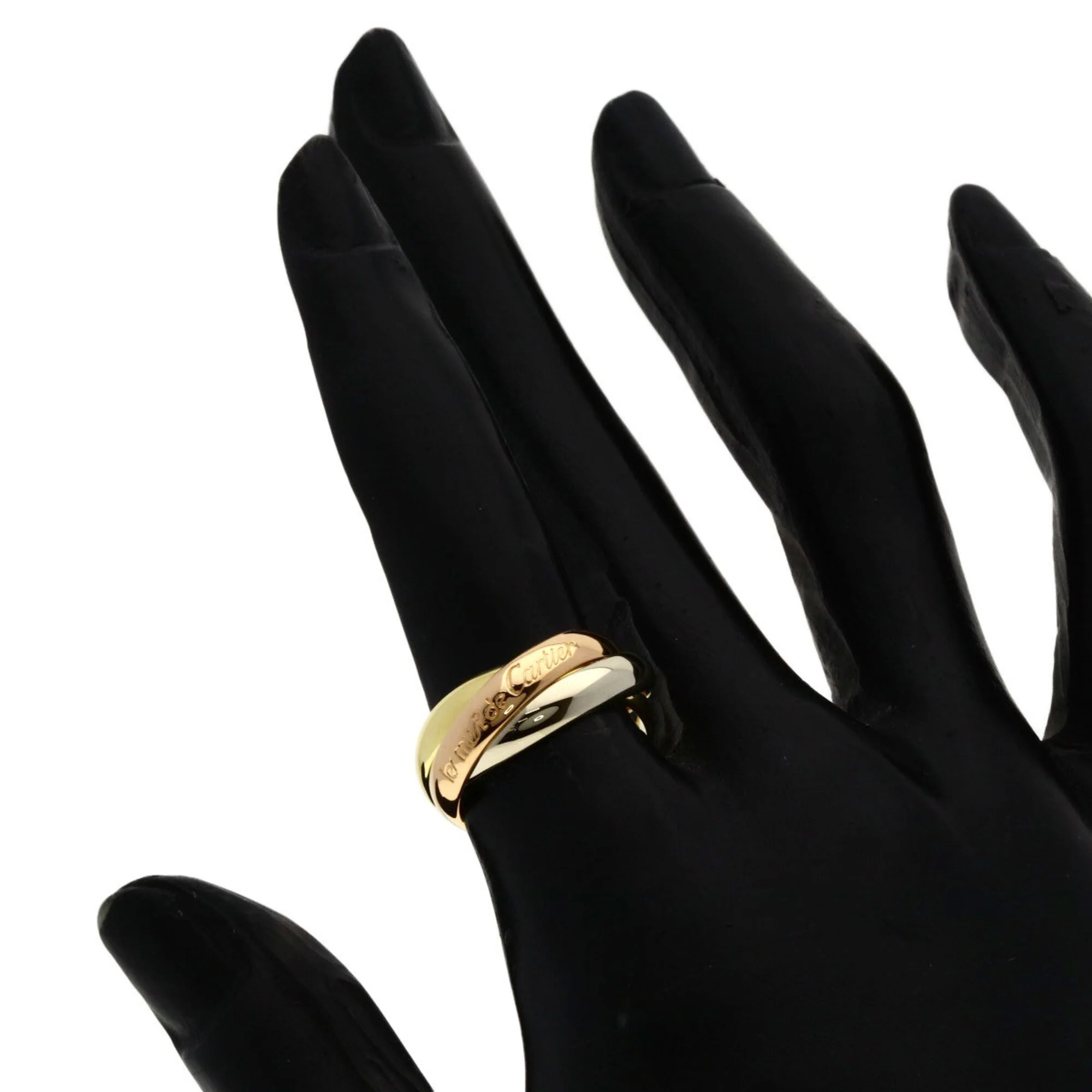 Vendome Louis Cartier Band Ring 18K Tricolor Gold - Image 4
