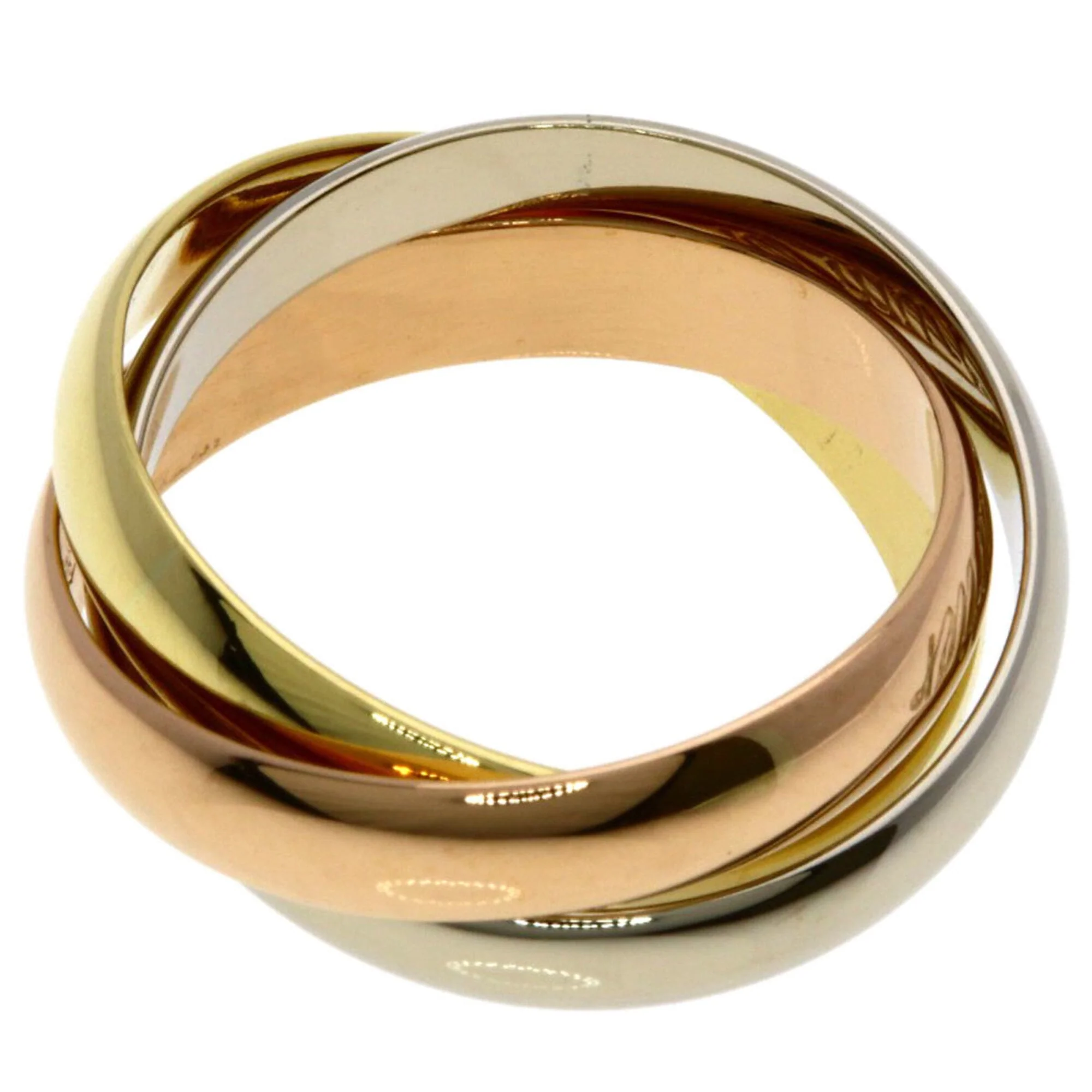 Vendome Louis Cartier Band Ring 18K Tricolor Gold - Image 5